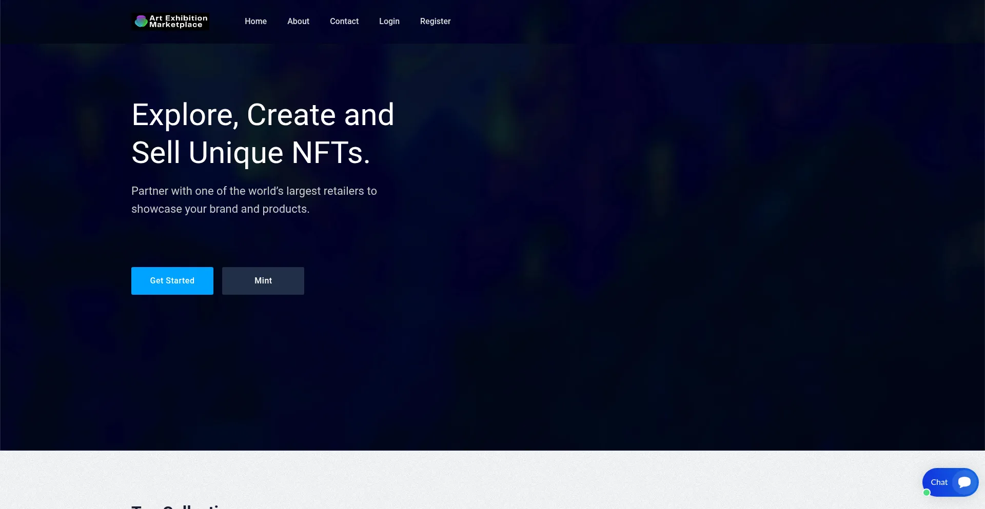 Website screenshot of Artexhibitionmarketplace.com