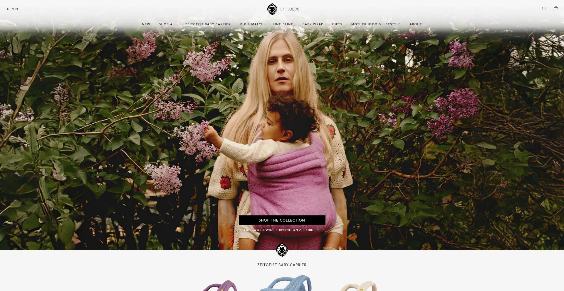 Website screenshot of Artipoppe.com