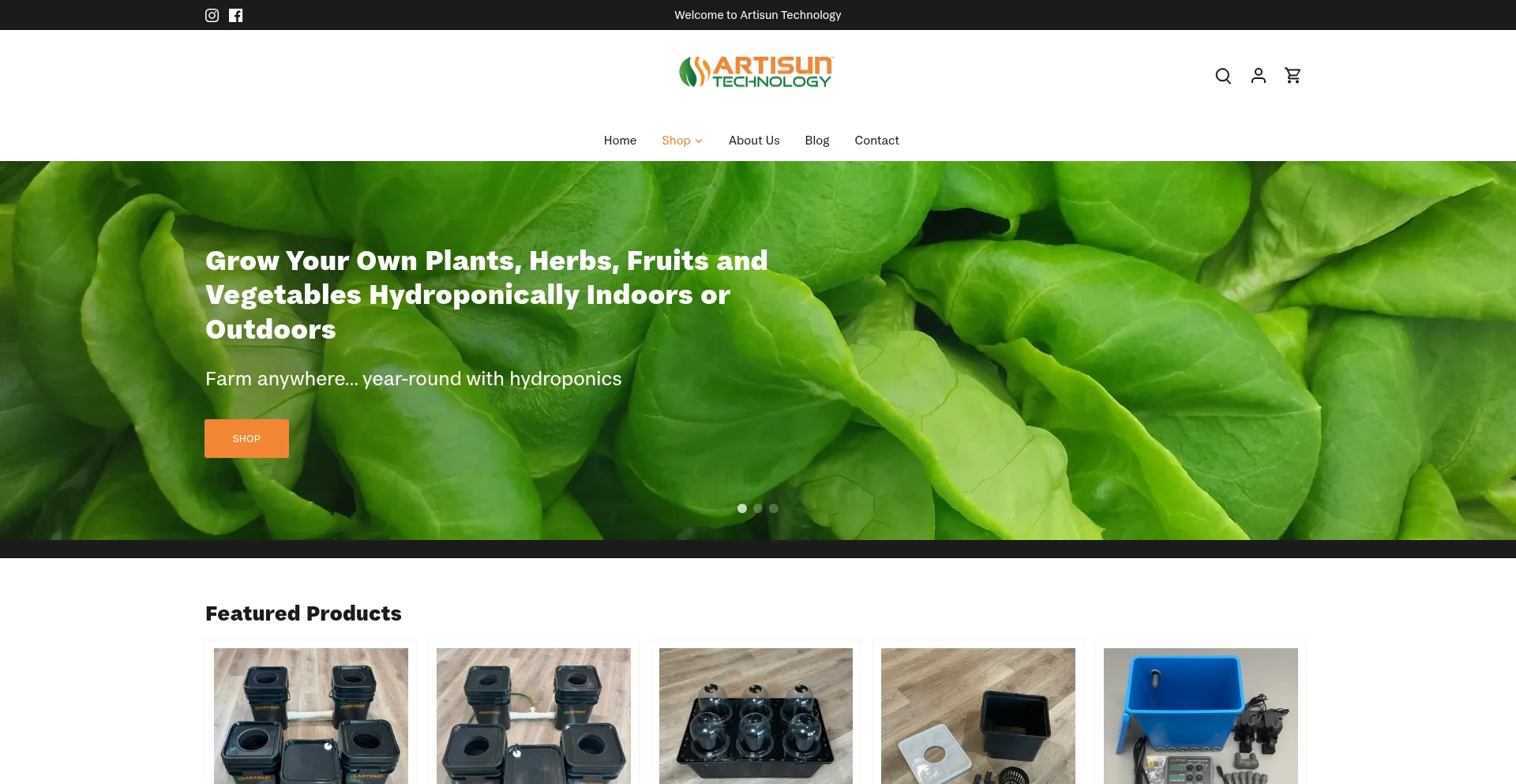 Website screenshot of Artisuntechnology.com