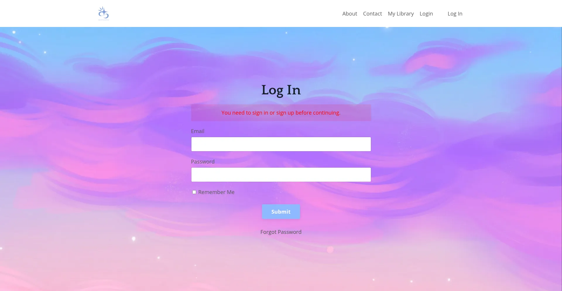 Website screenshot of Artoffrostandflame.com