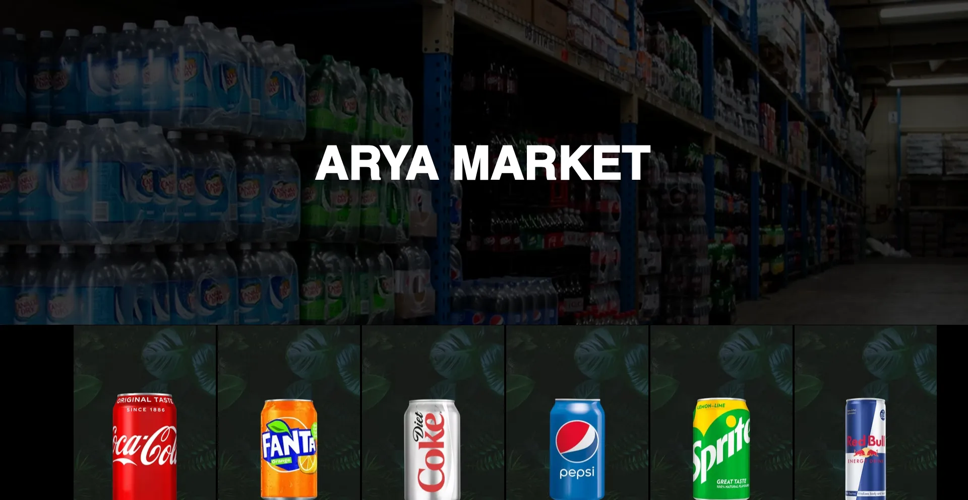 Website screenshot of Aryamarket.co.uk
