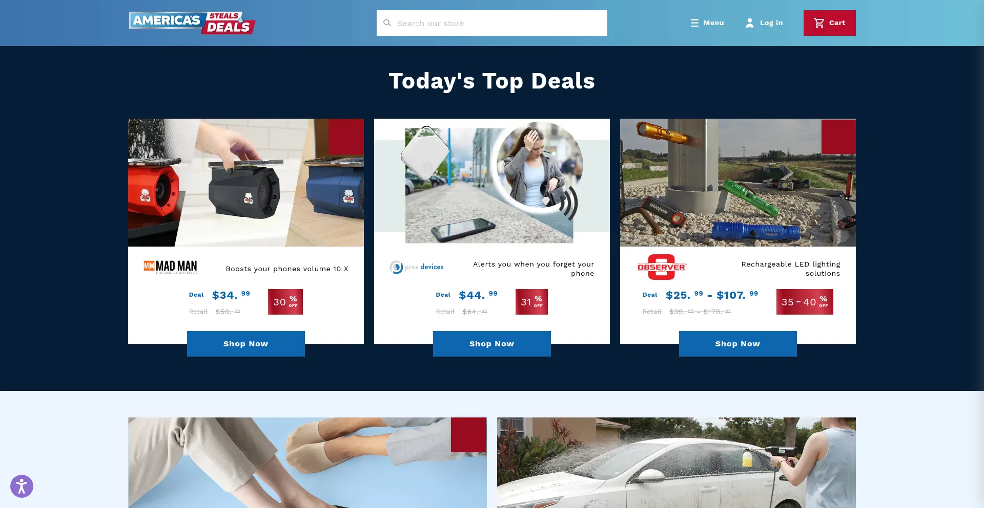 Website screenshot of Asadeals.com