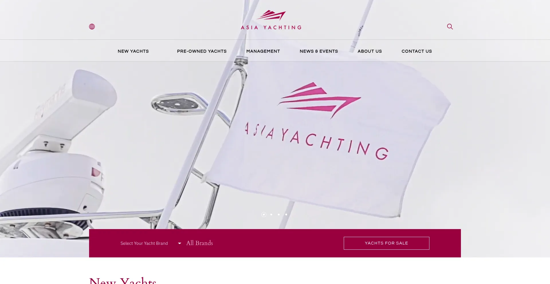 Website screenshot of Asiayachting.net