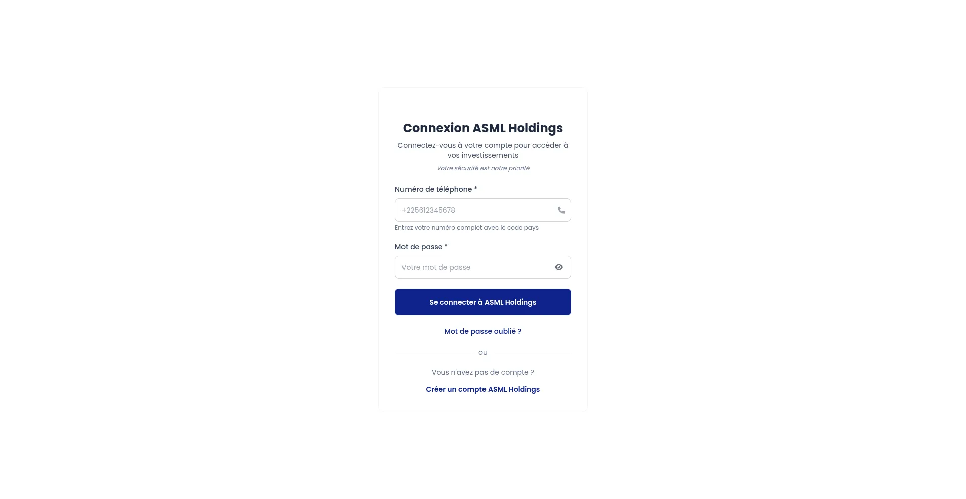 Website screenshot of Asml.live