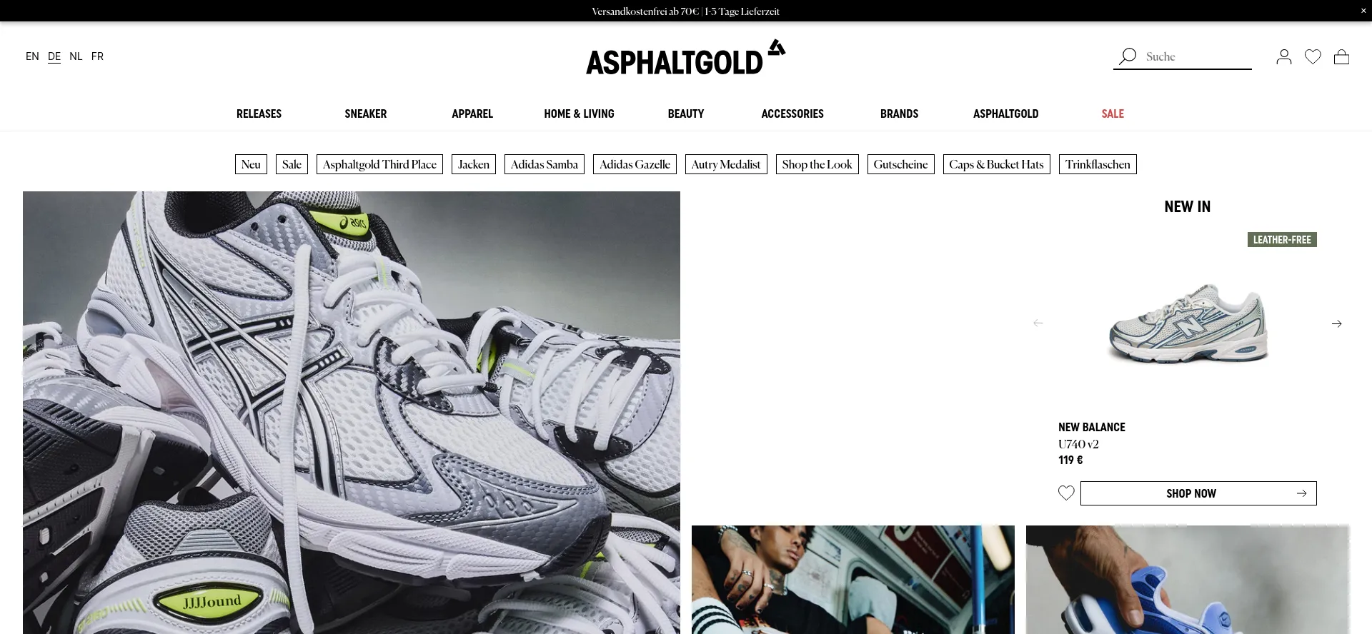 Website screenshot of Asphaltgold.com