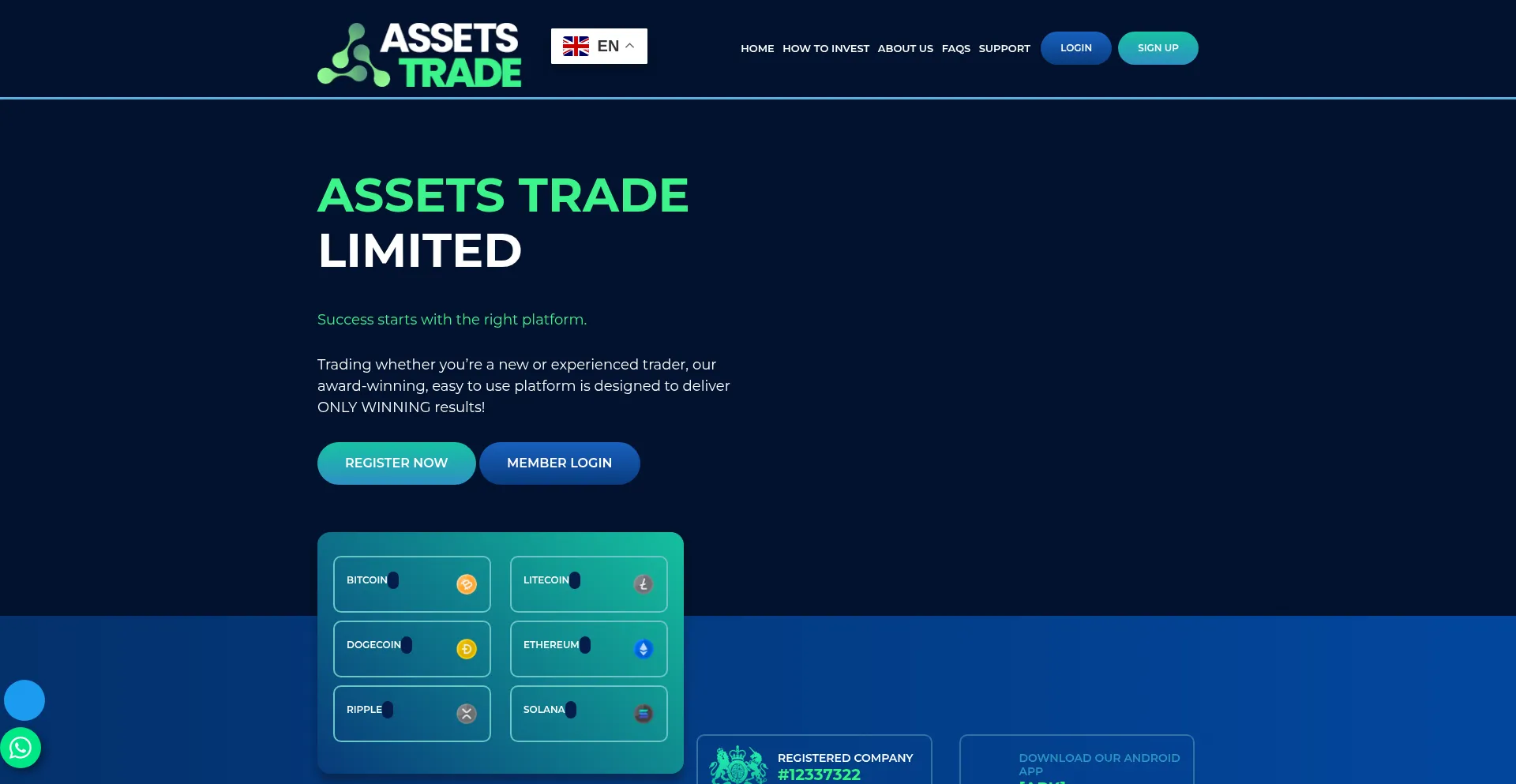 ¿És Seguro y Confiable Assetstradeltd.com?