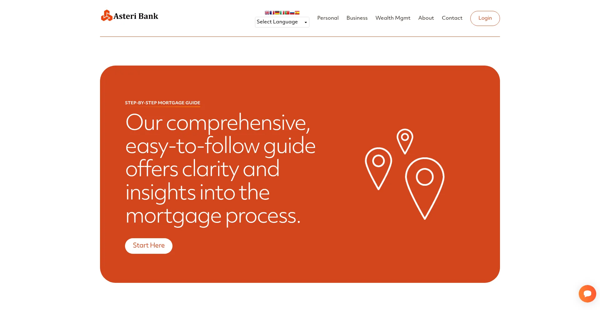 Website screenshot of Asteribank.com