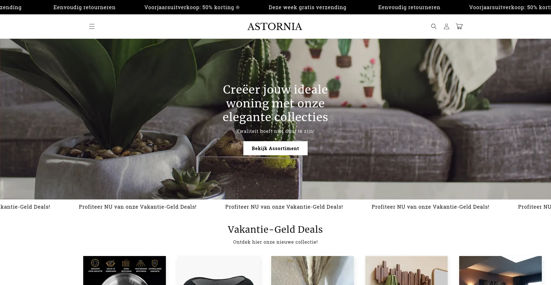 Website screenshot of Astornia.com