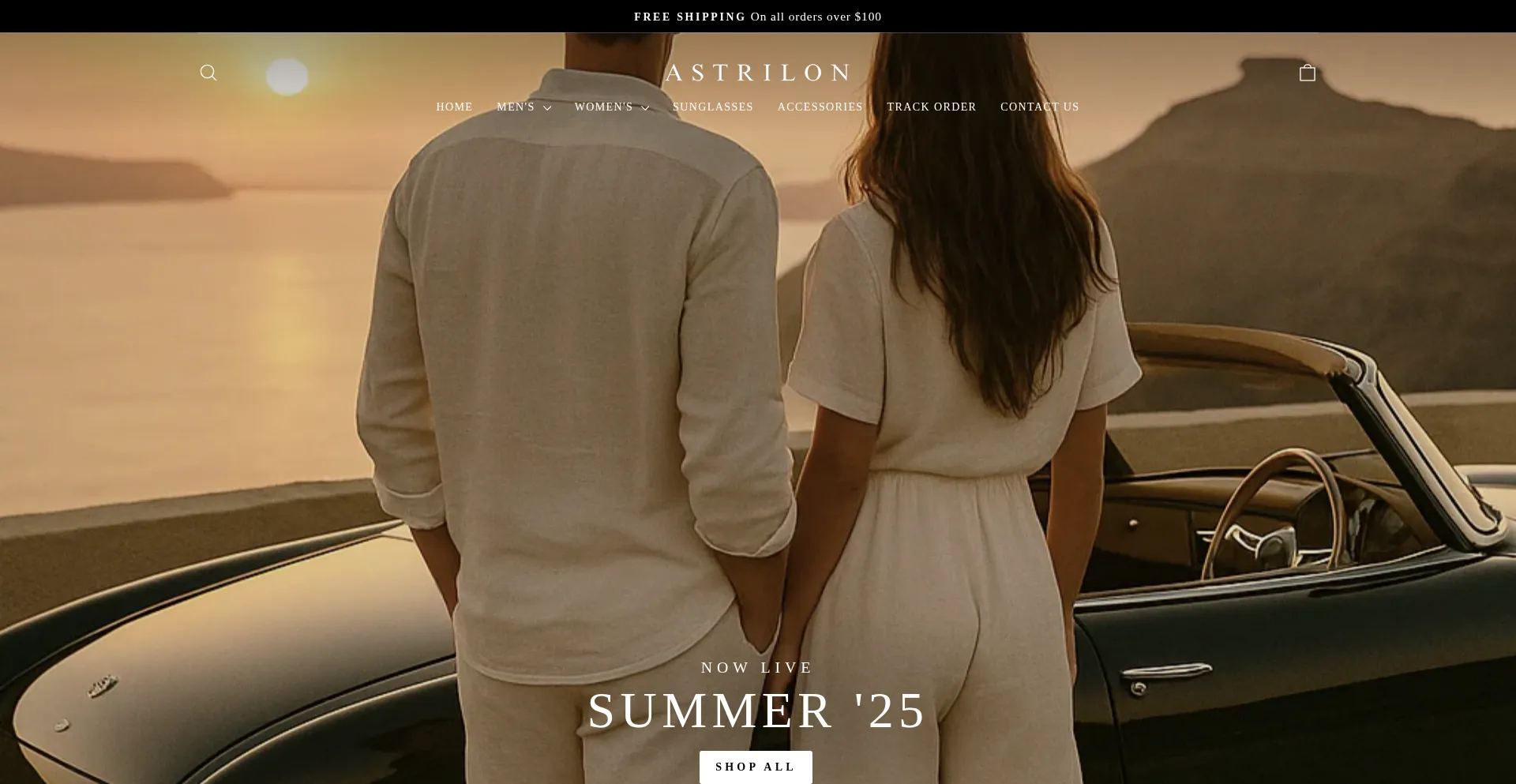 Website screenshot of Astrilon.com