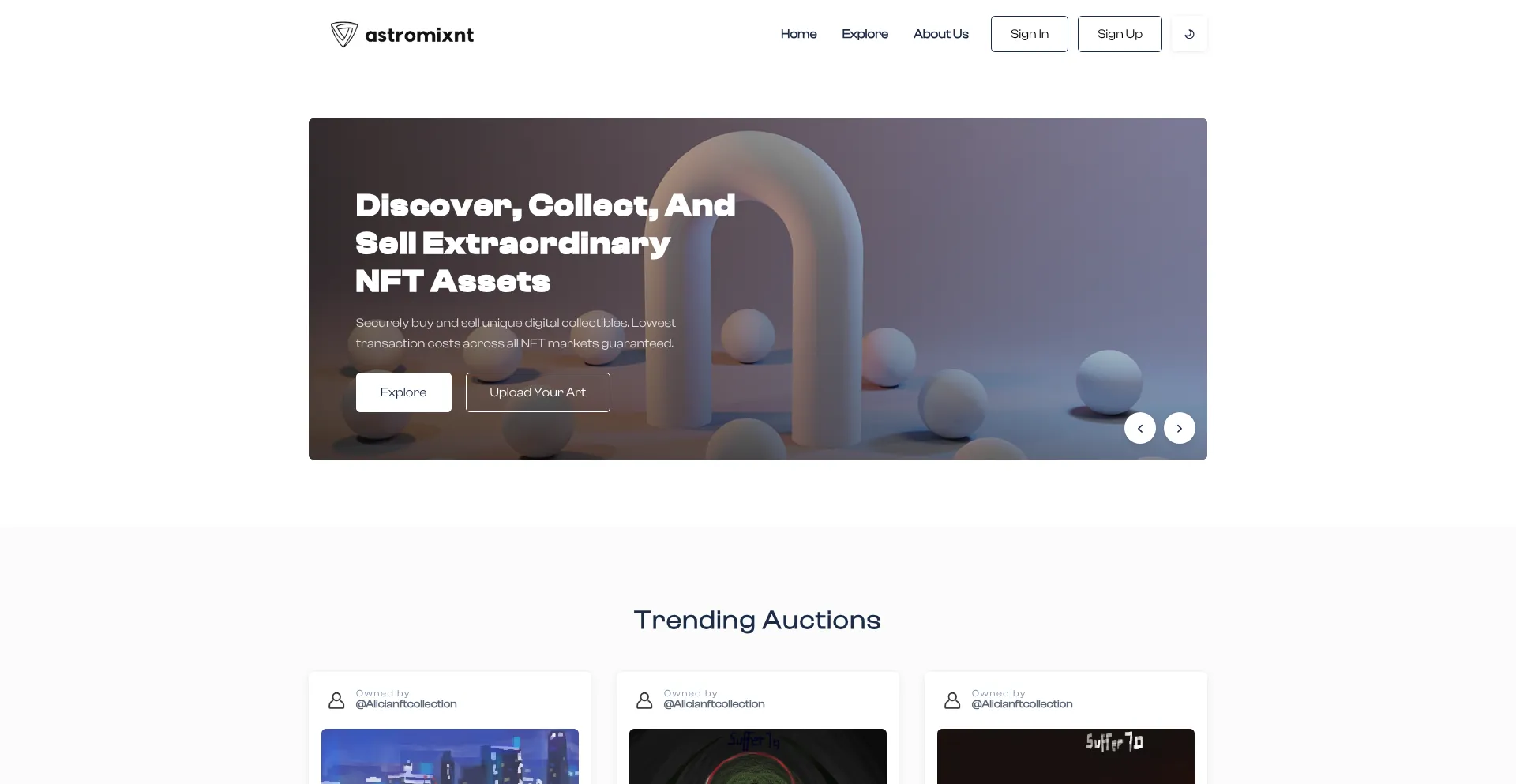 Website screenshot of Astromixnt.com