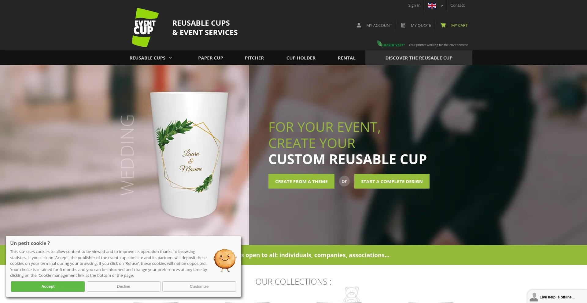 Website screenshot of Atelierdugobelet.fr