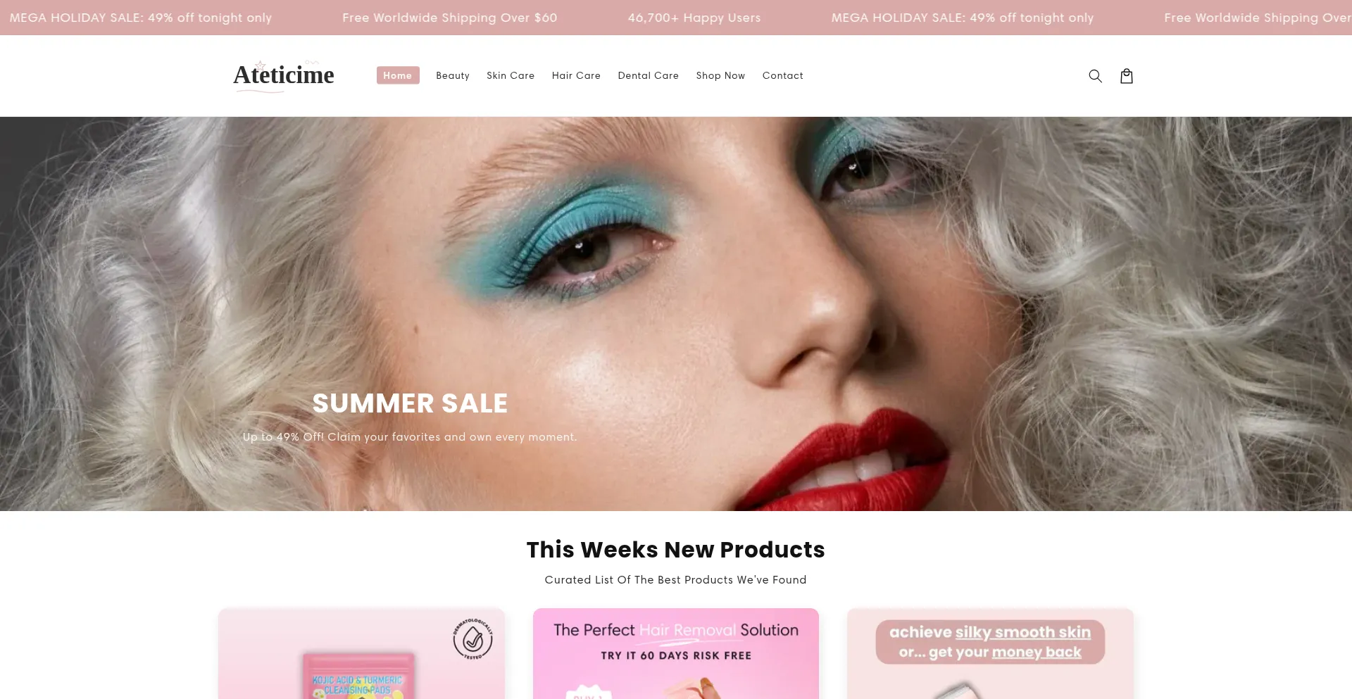 Website screenshot of Ateticime.com