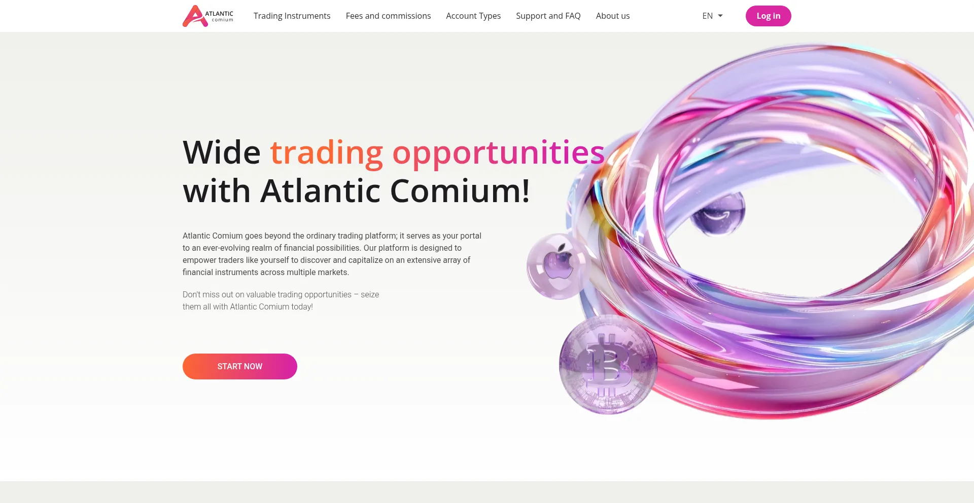 Website screenshot of Atlantic-comium.org