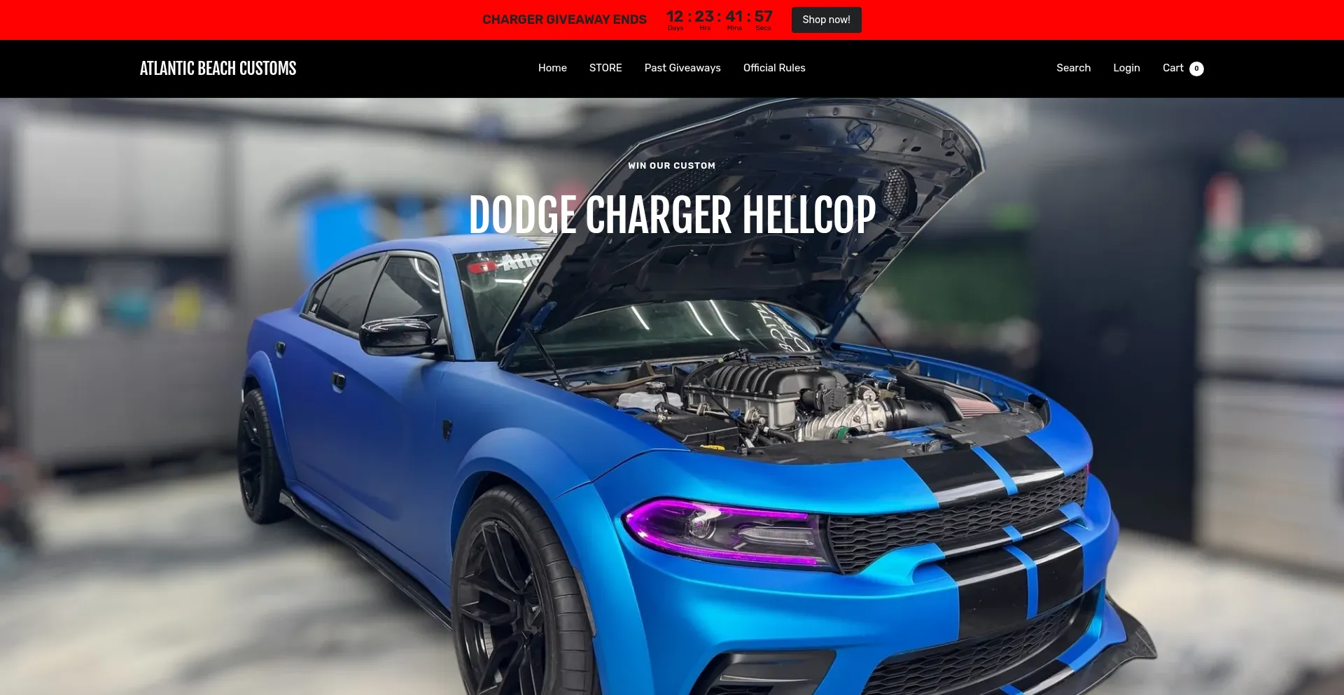 Website screenshot of Atlanticbeachcustoms.com