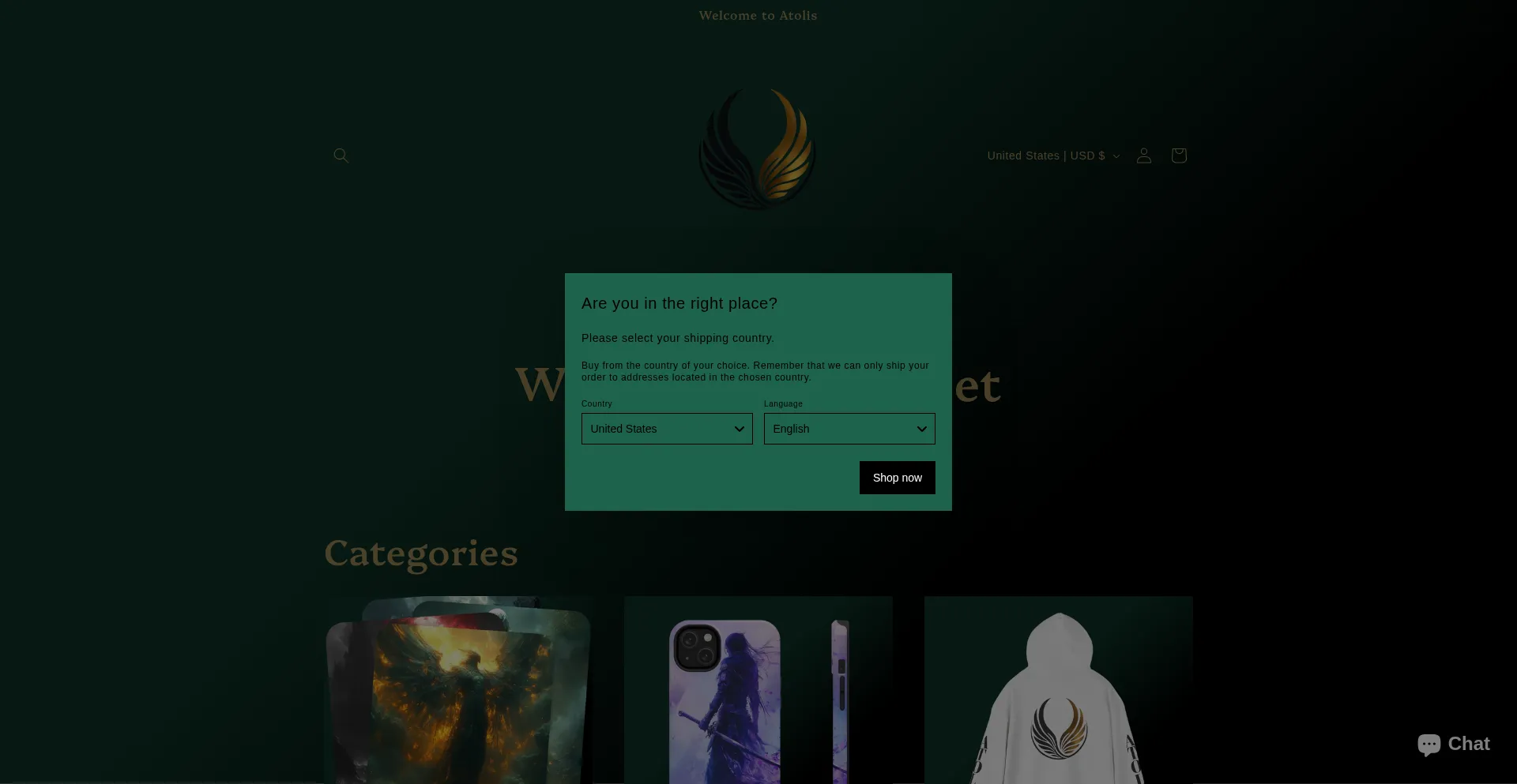 Website screenshot of Atolis.net
