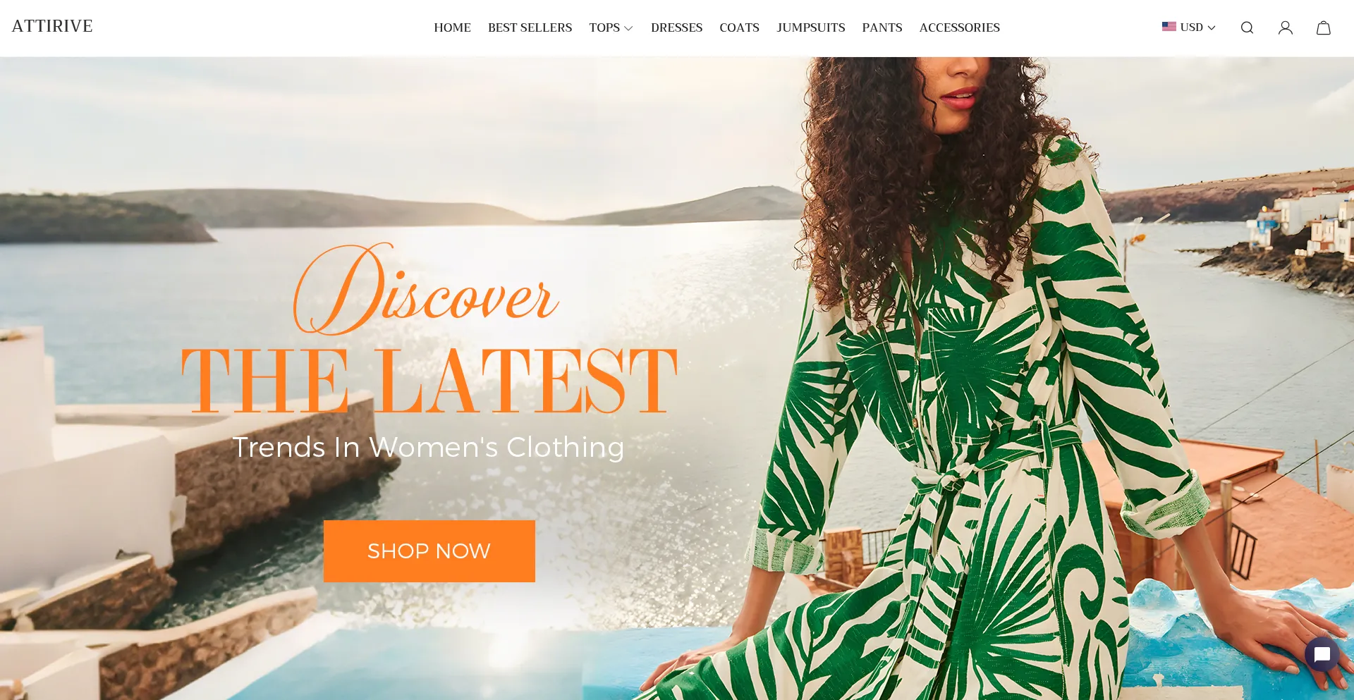 Website screenshot of Attirive.com