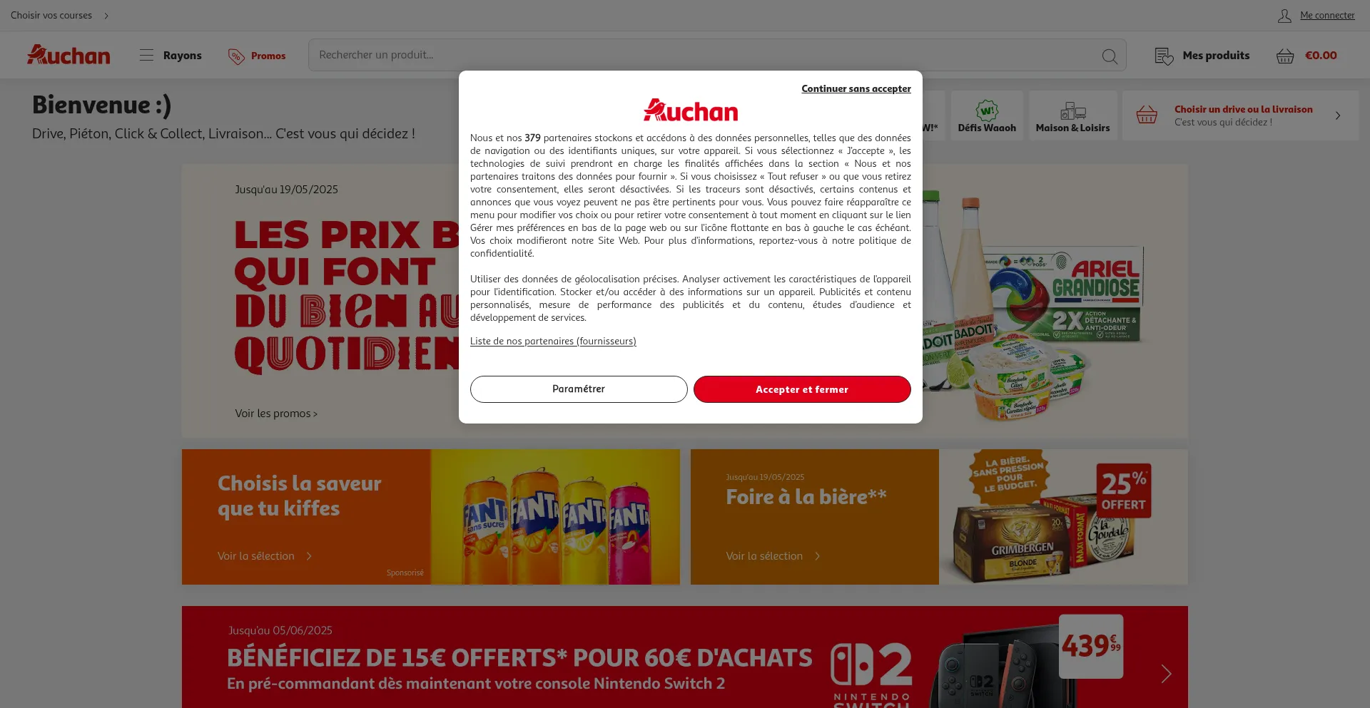 Auchan.fr Screenshot