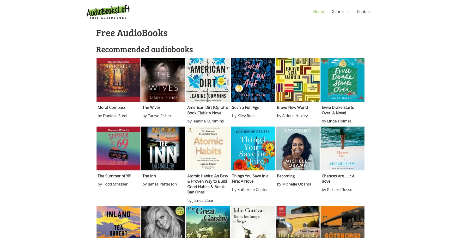 Audiobooksloft.com Screenshot