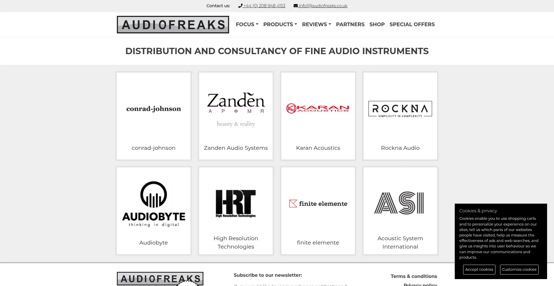 Audiofreaks.co.uk Screenshot