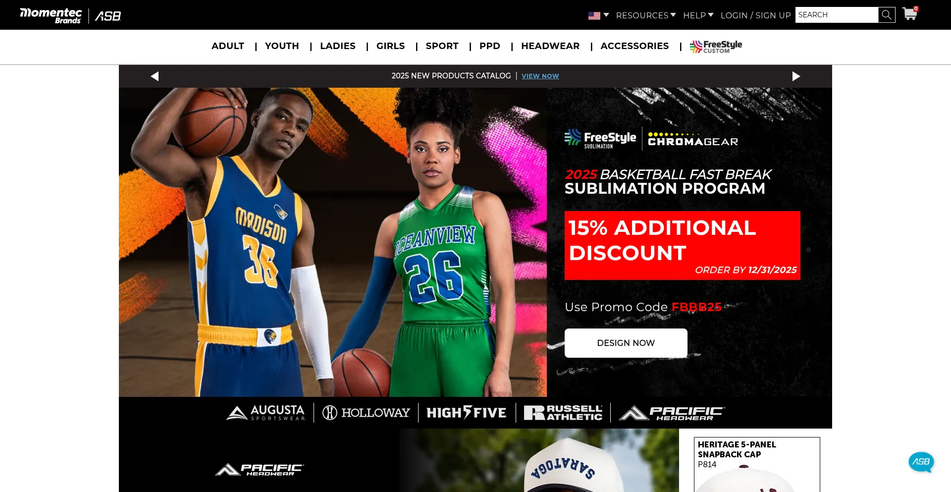 Website screenshot of Augustasportswear.com