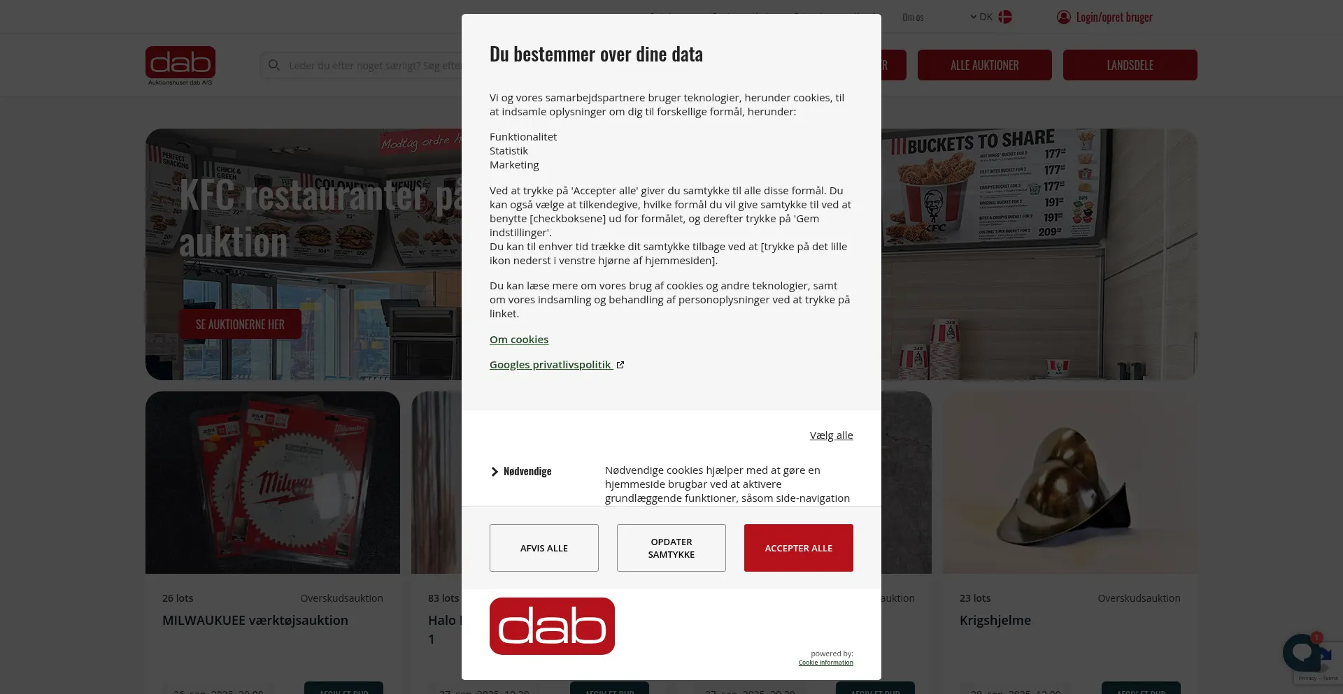 Auktionshuset.dk Screenshot