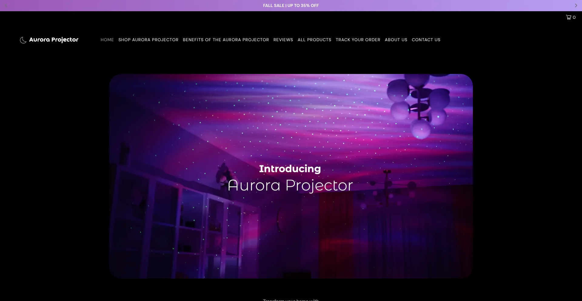 Auroraprojector.dk Screenshot