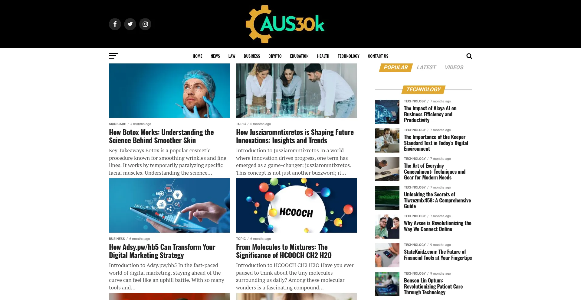 Aus30k.com Screenshot