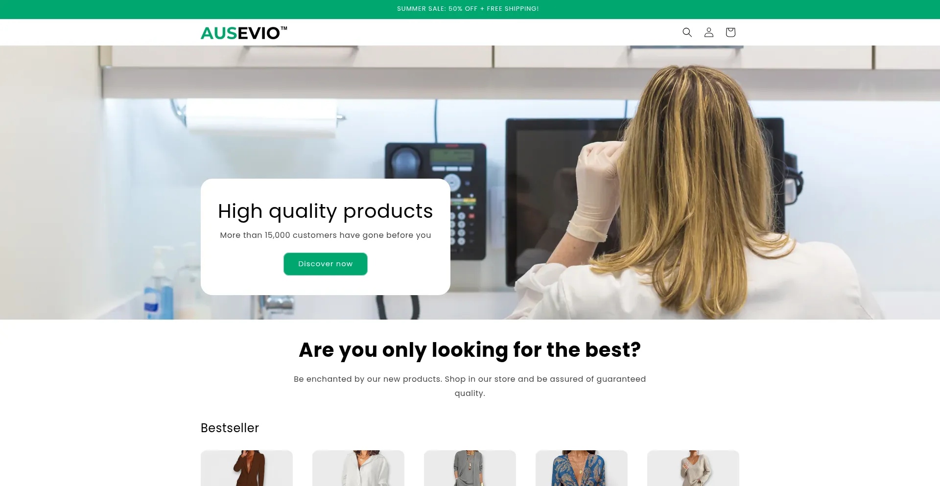 Website screenshot of Ausevio.com