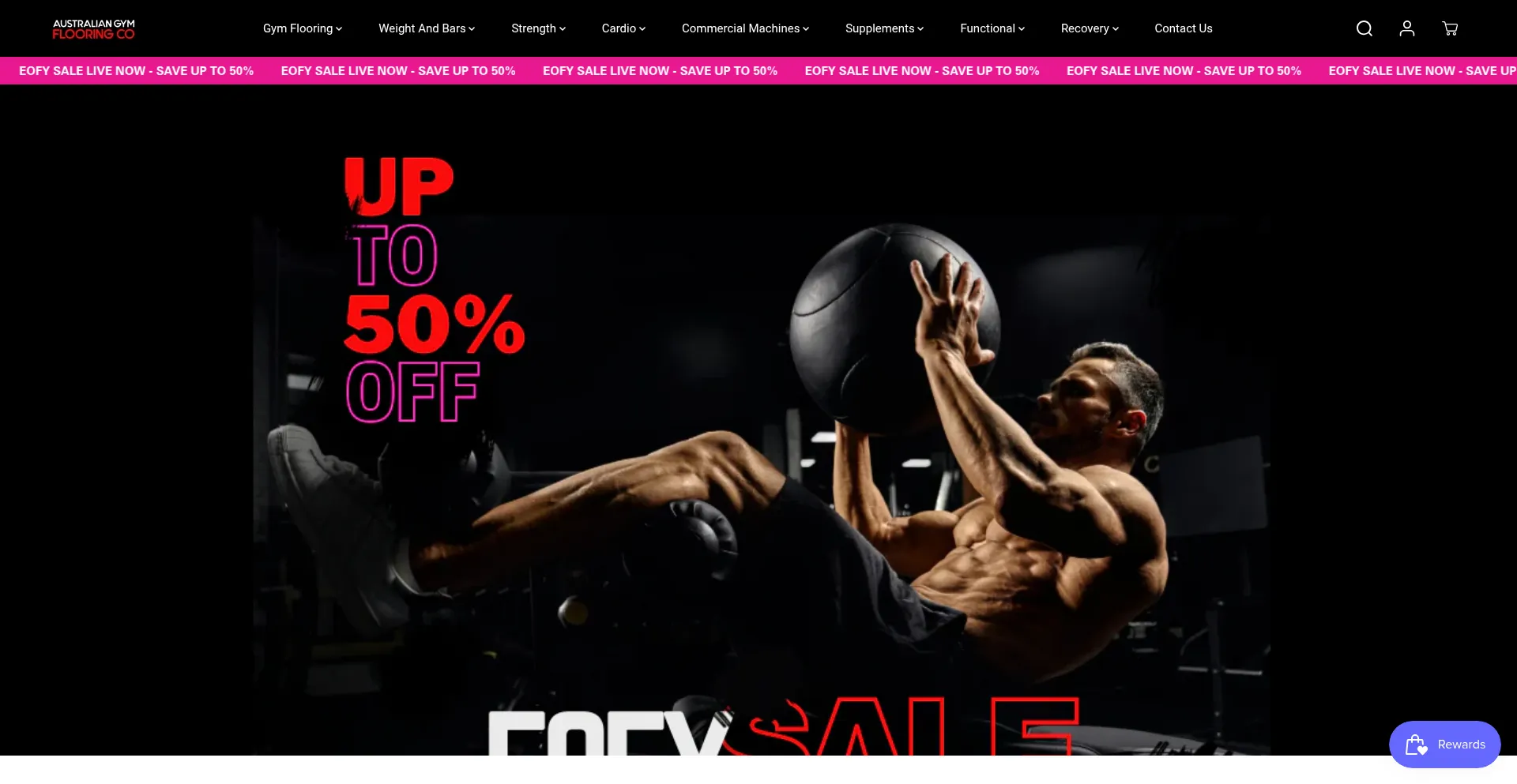 Website screenshot of Australiangymflooring.com.au
