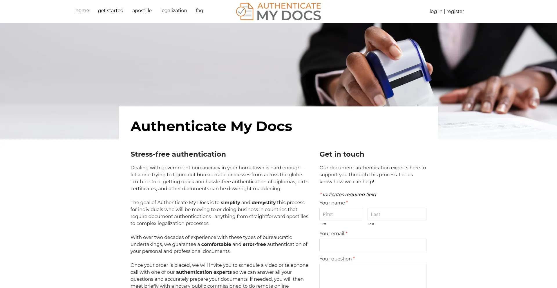 ¿És Seguro y Confiable Authenticatemydocs.com?