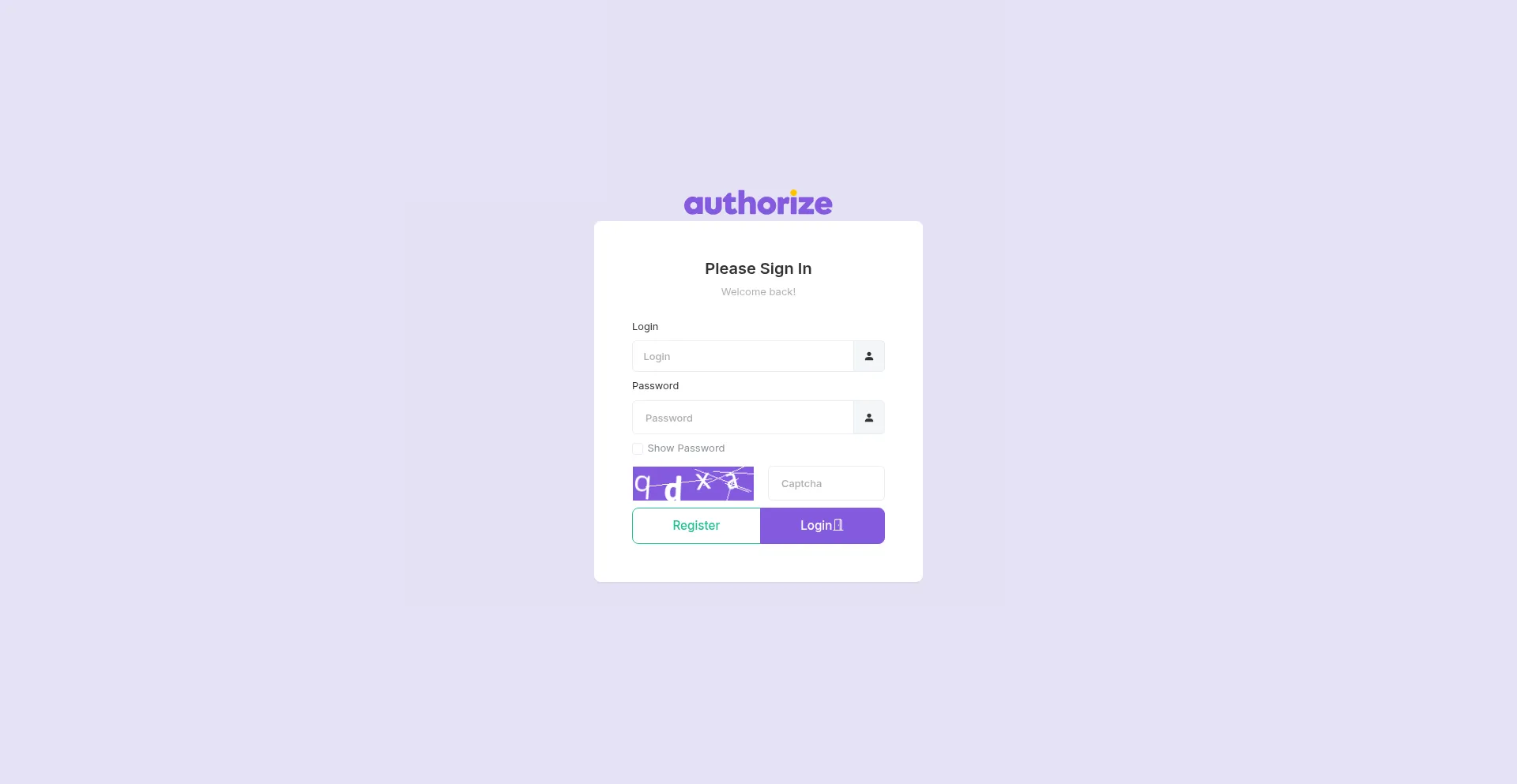 Website screenshot of Authorize.capital