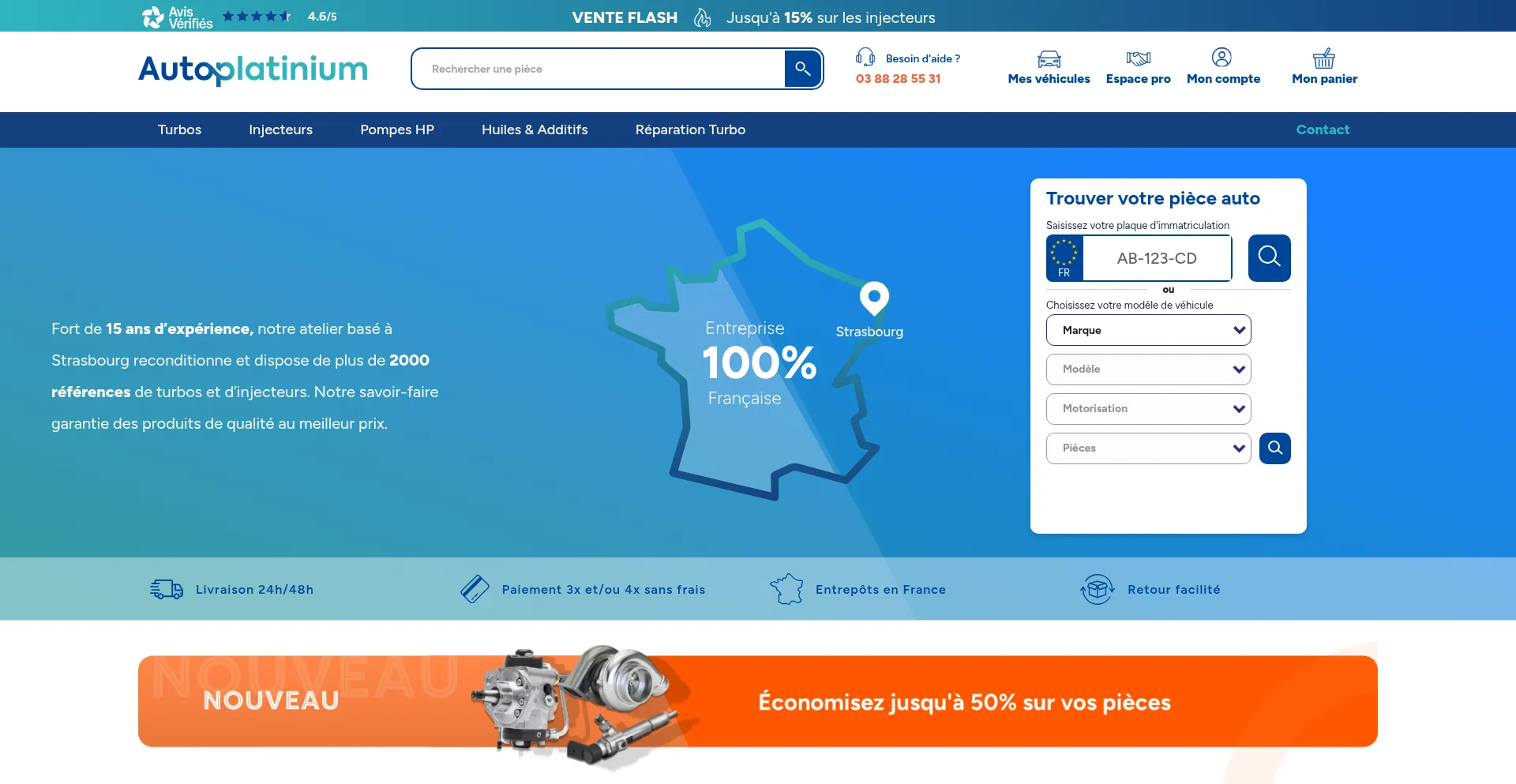 Website screenshot of Auto-platinium.com