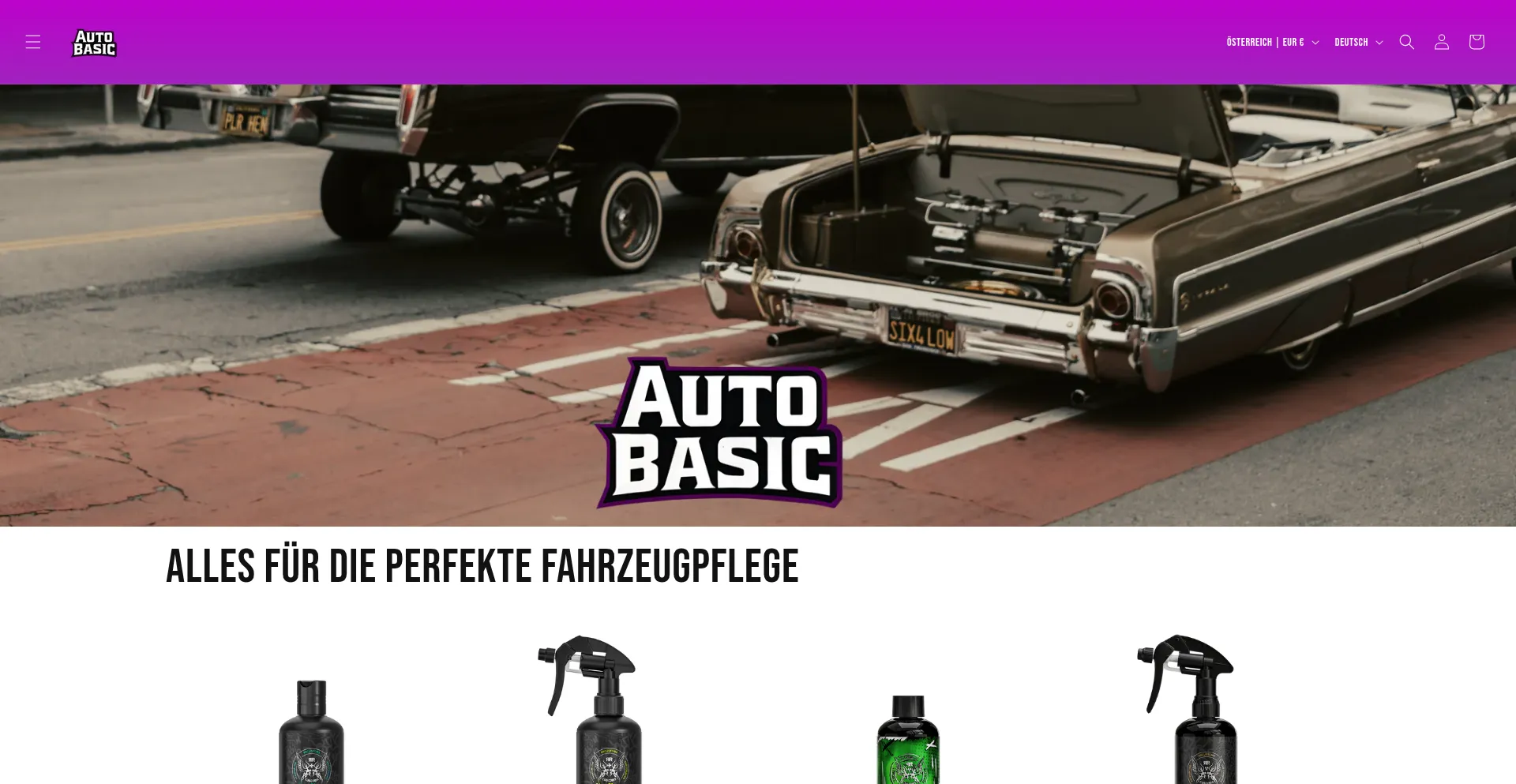 Website screenshot of Autobasic.at