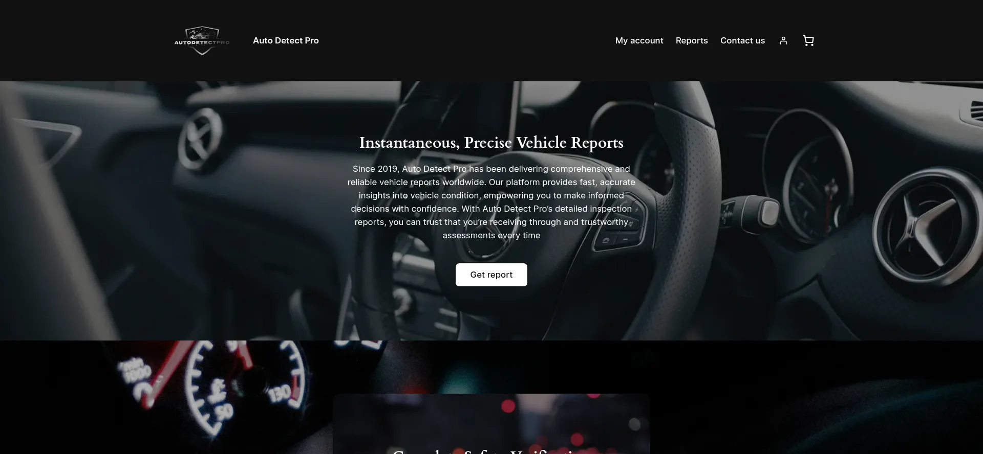 Website screenshot of Autodetectpro.com