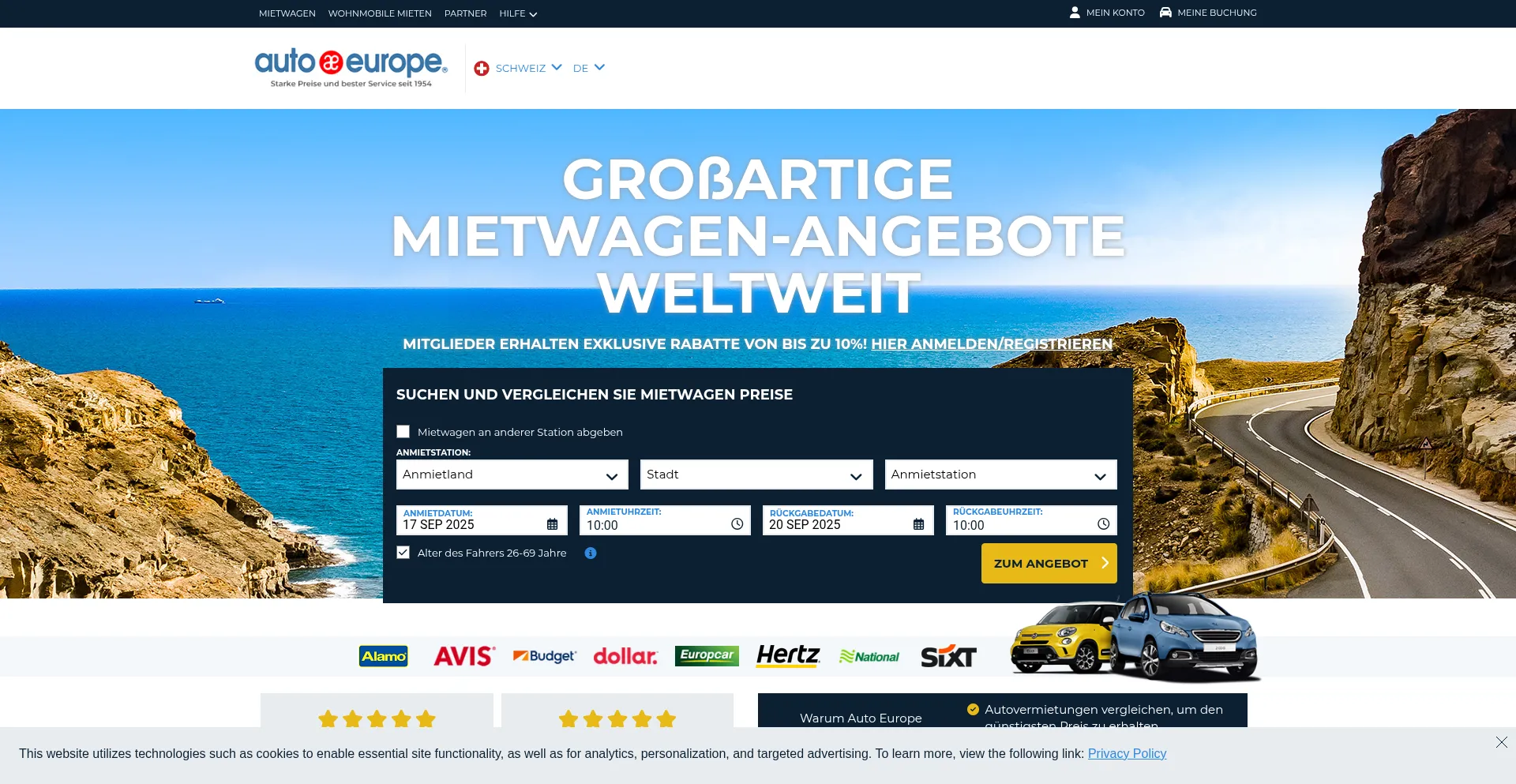 ¿És Seguro y Confiable Autoeurope.ch?