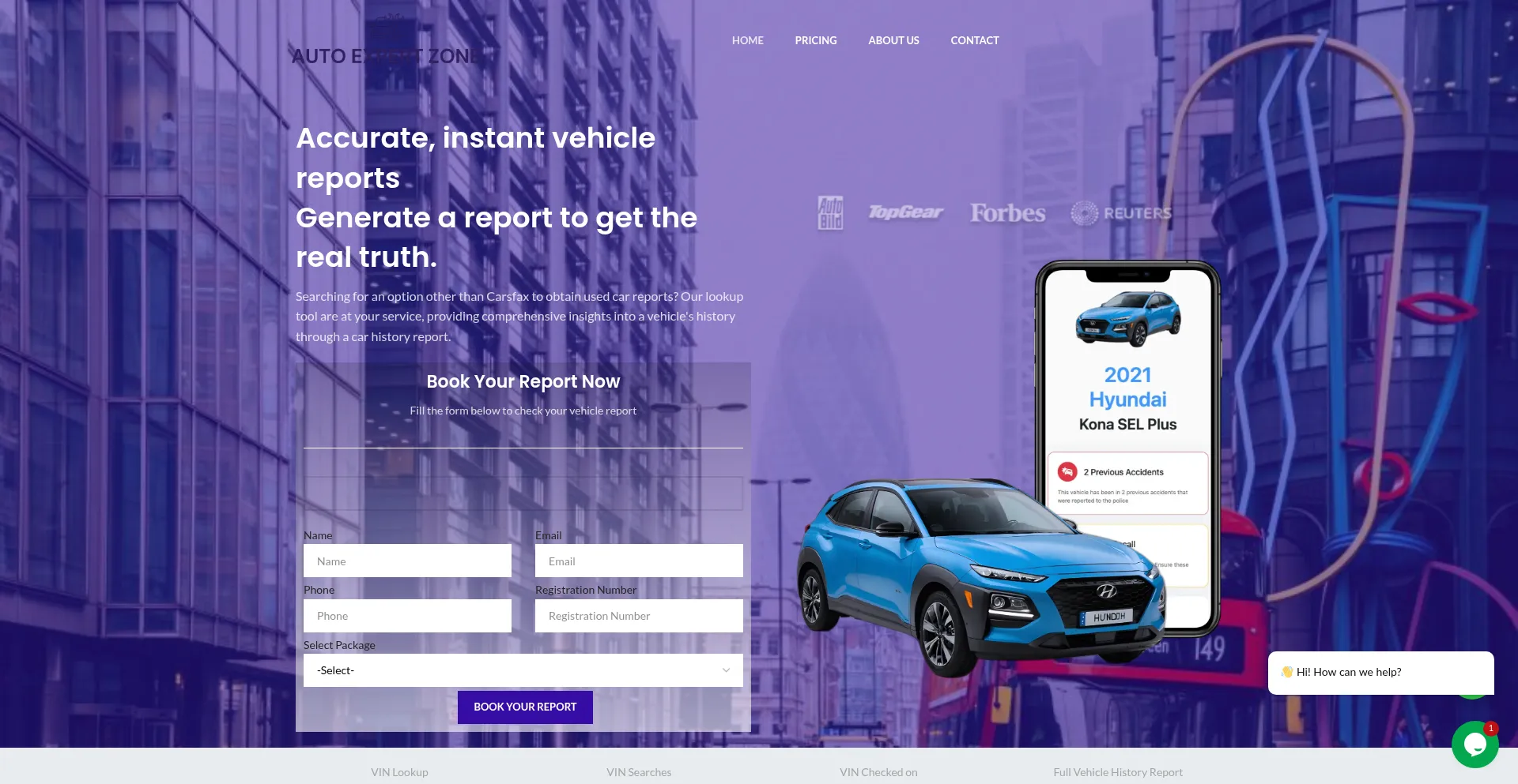 Website screenshot of Autoexpertzone.co.uk
