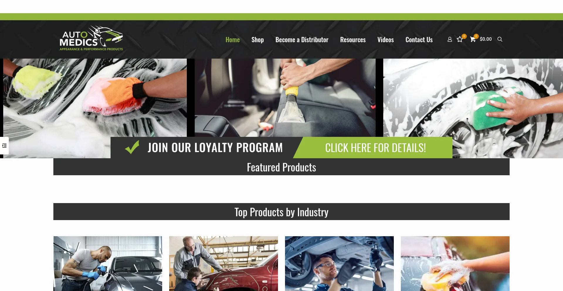 Website screenshot of Automedics1.com