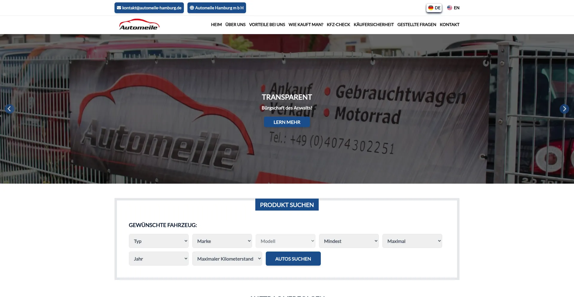 ¿És Seguro y Confiable Automeile-hamburg.de?