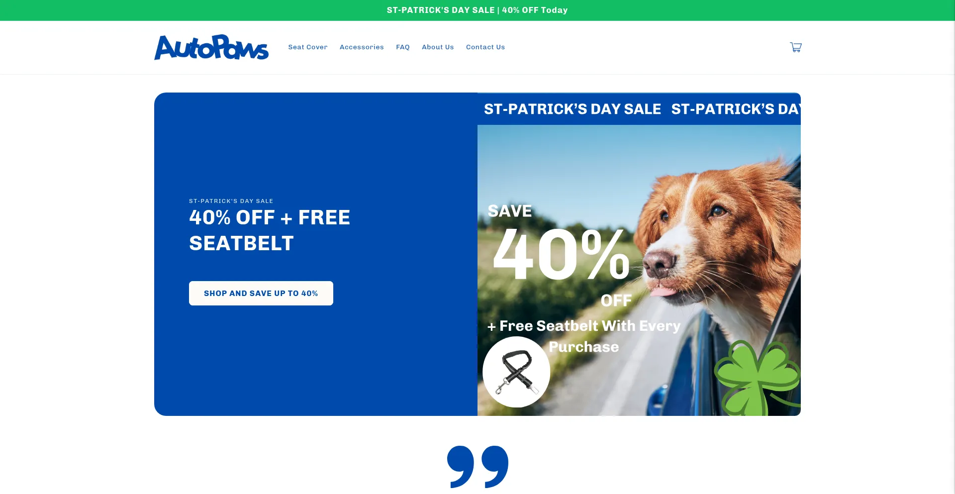Website screenshot of Autopaws.ca