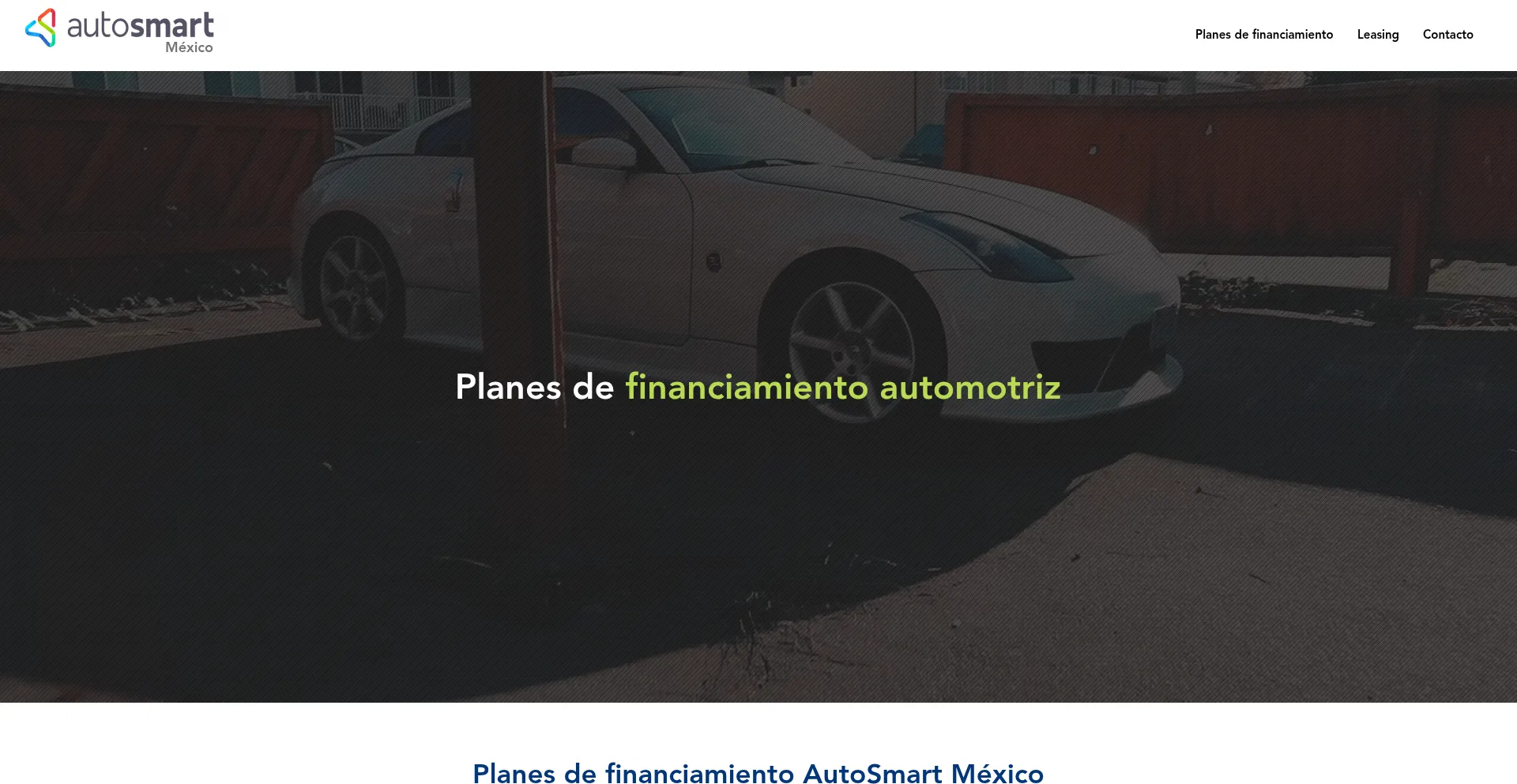 Website screenshot of Autosmartmx.com