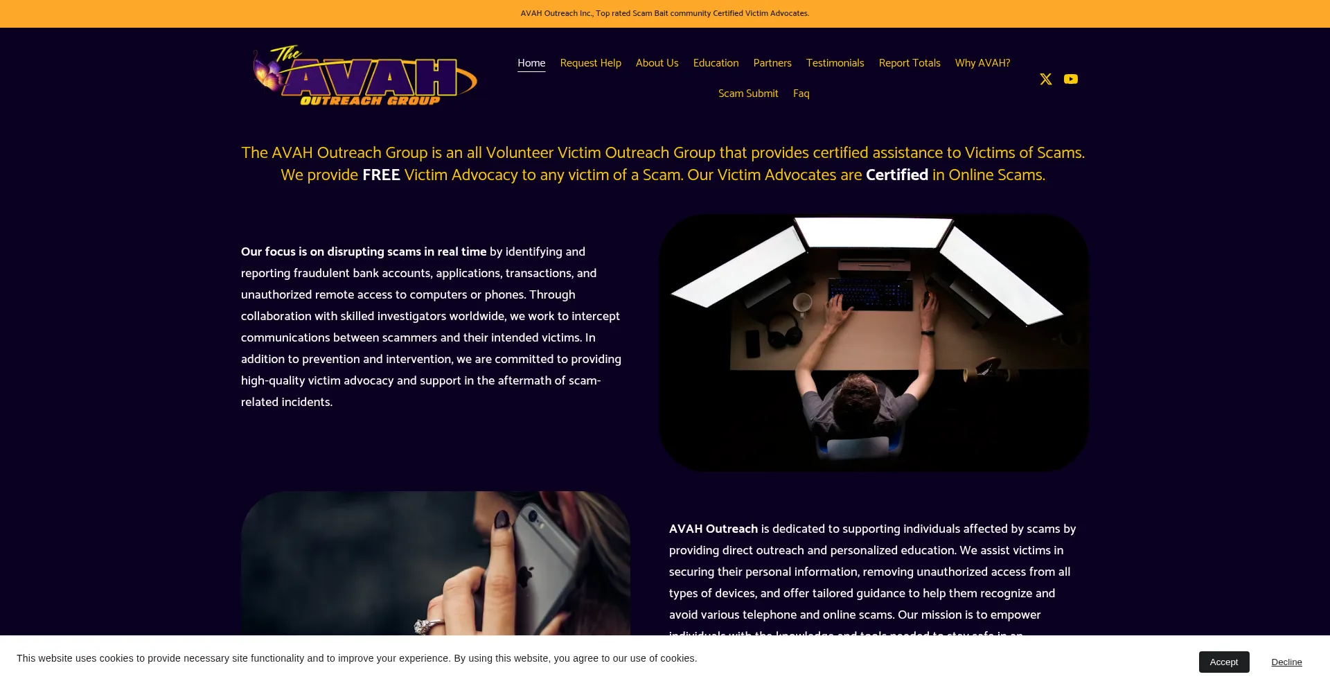 ¿És Seguro y Confiable Avahoutreach.org?