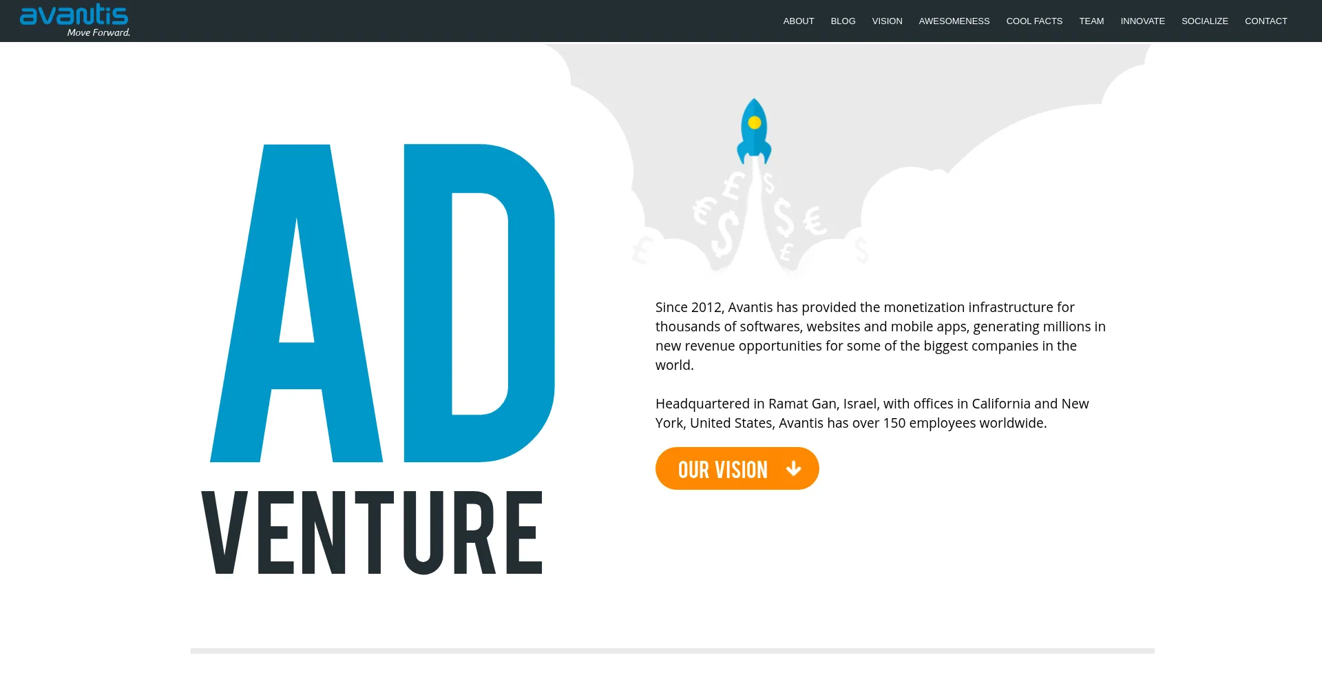 Website screenshot of Avantisteam.com
