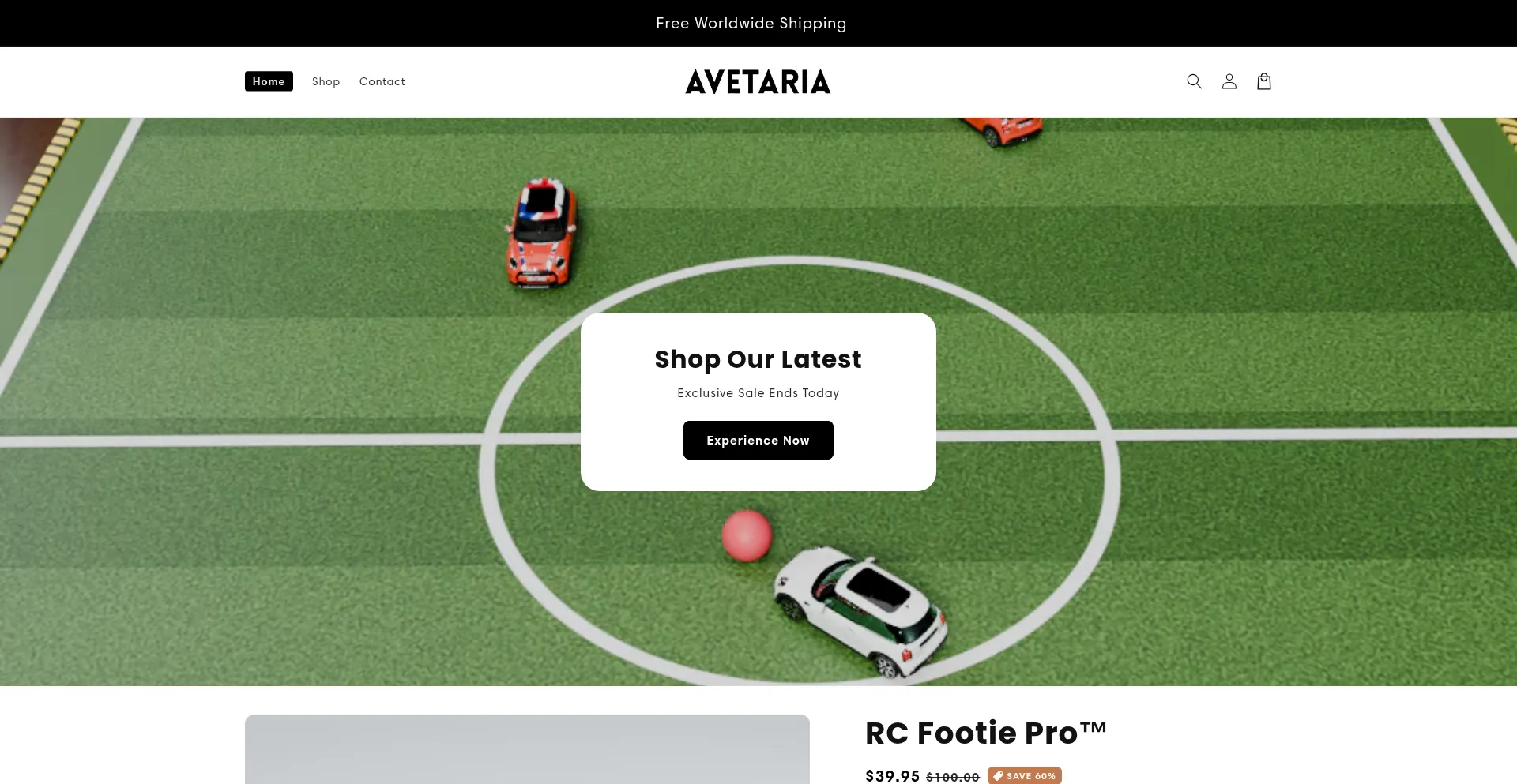 Website screenshot of Avetaria.com