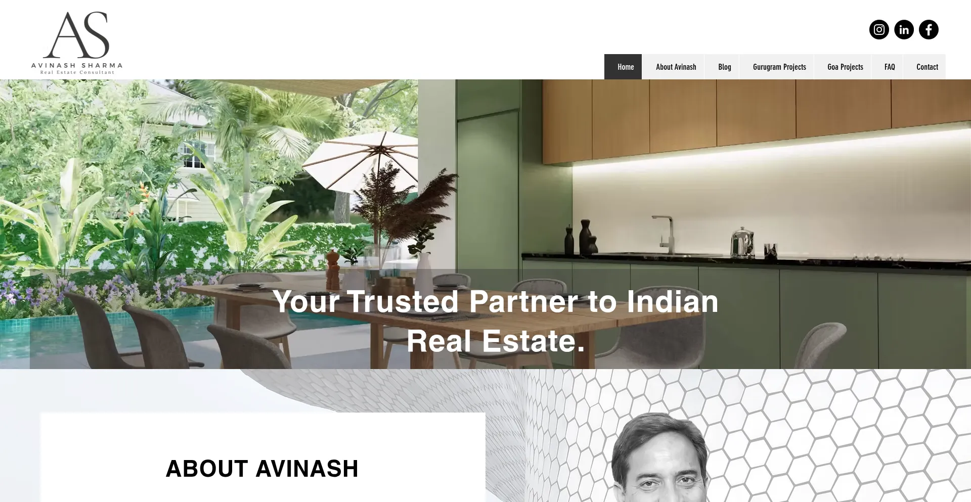 Website screenshot of Avisharmarealestate.com