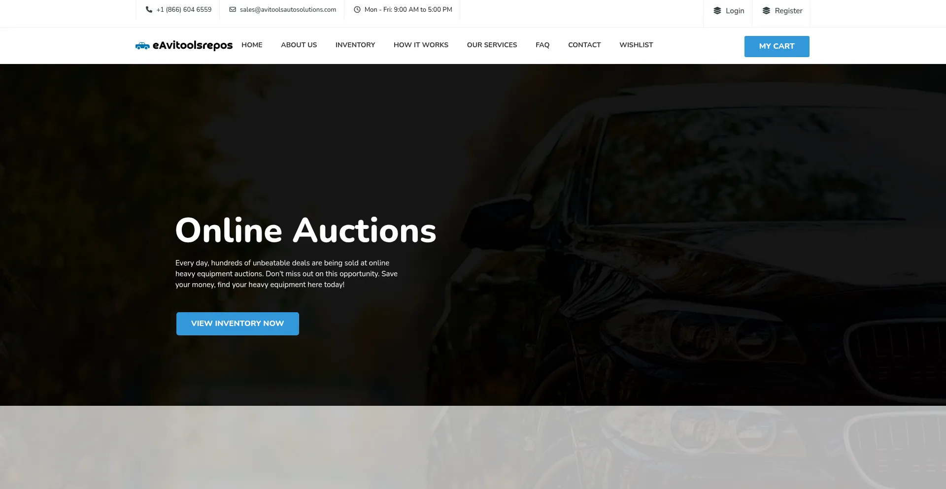 Website screenshot of Avitoolsautosolutions.com