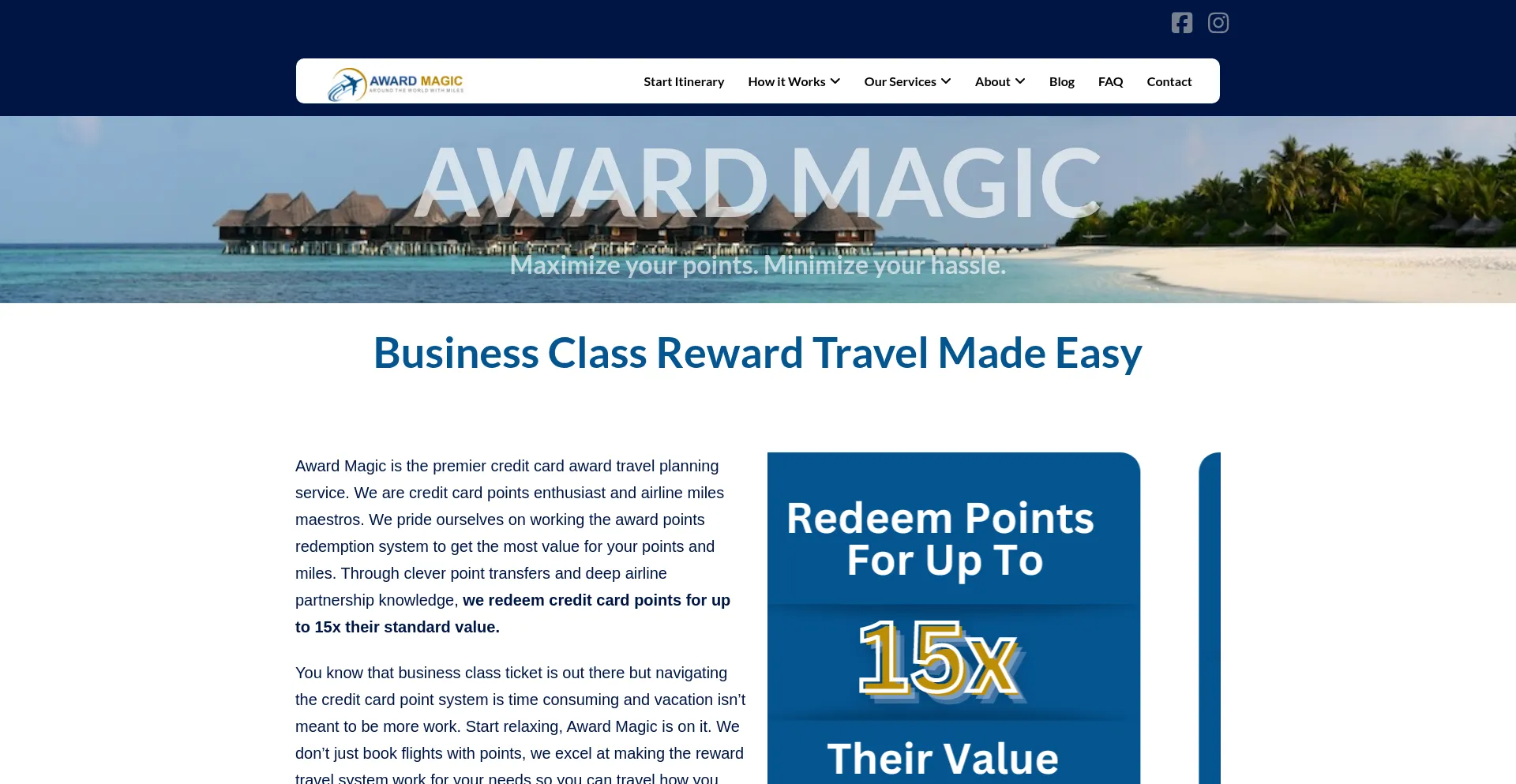 Website screenshot of Awardmagic.com