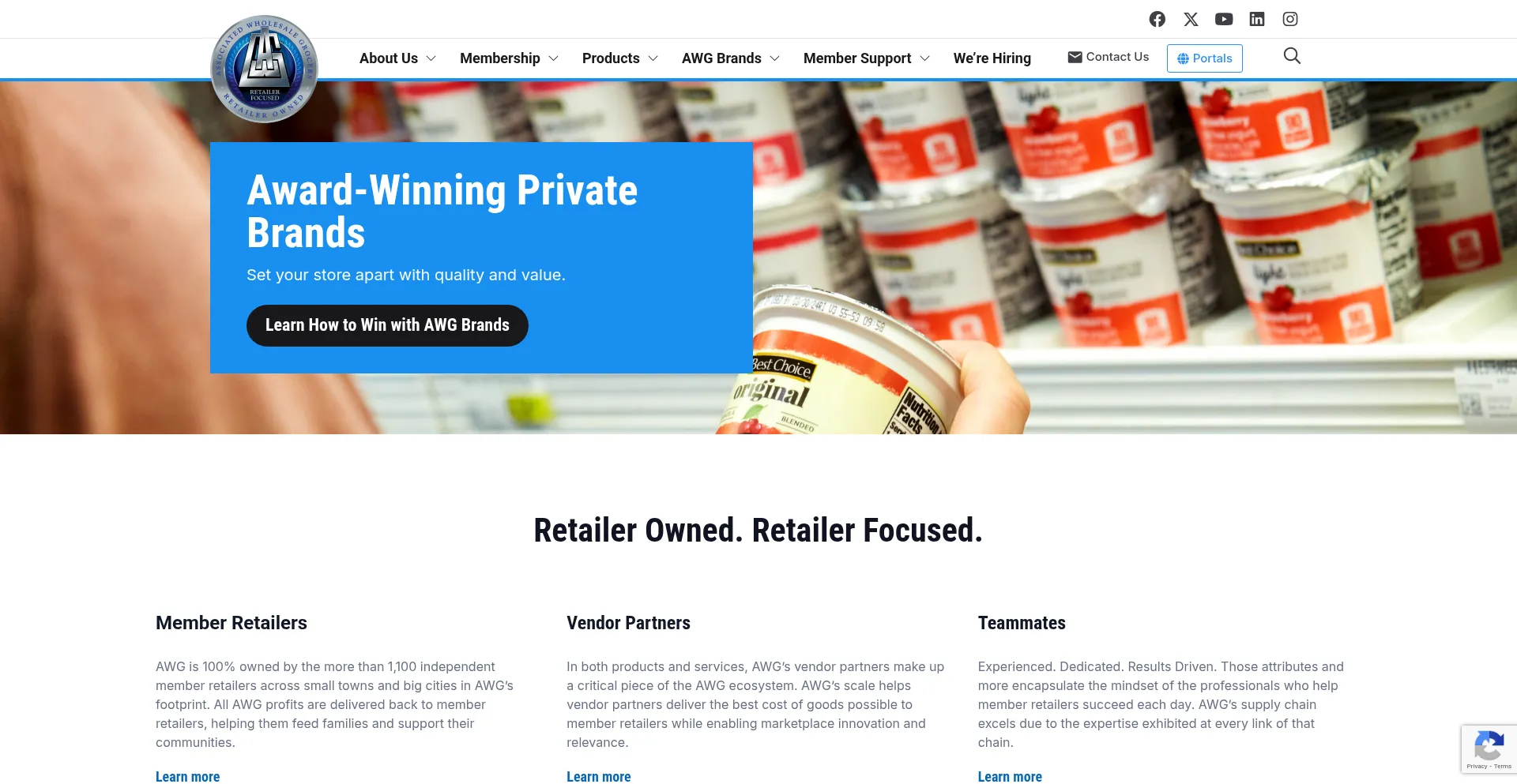 Website screenshot of Awginc.com