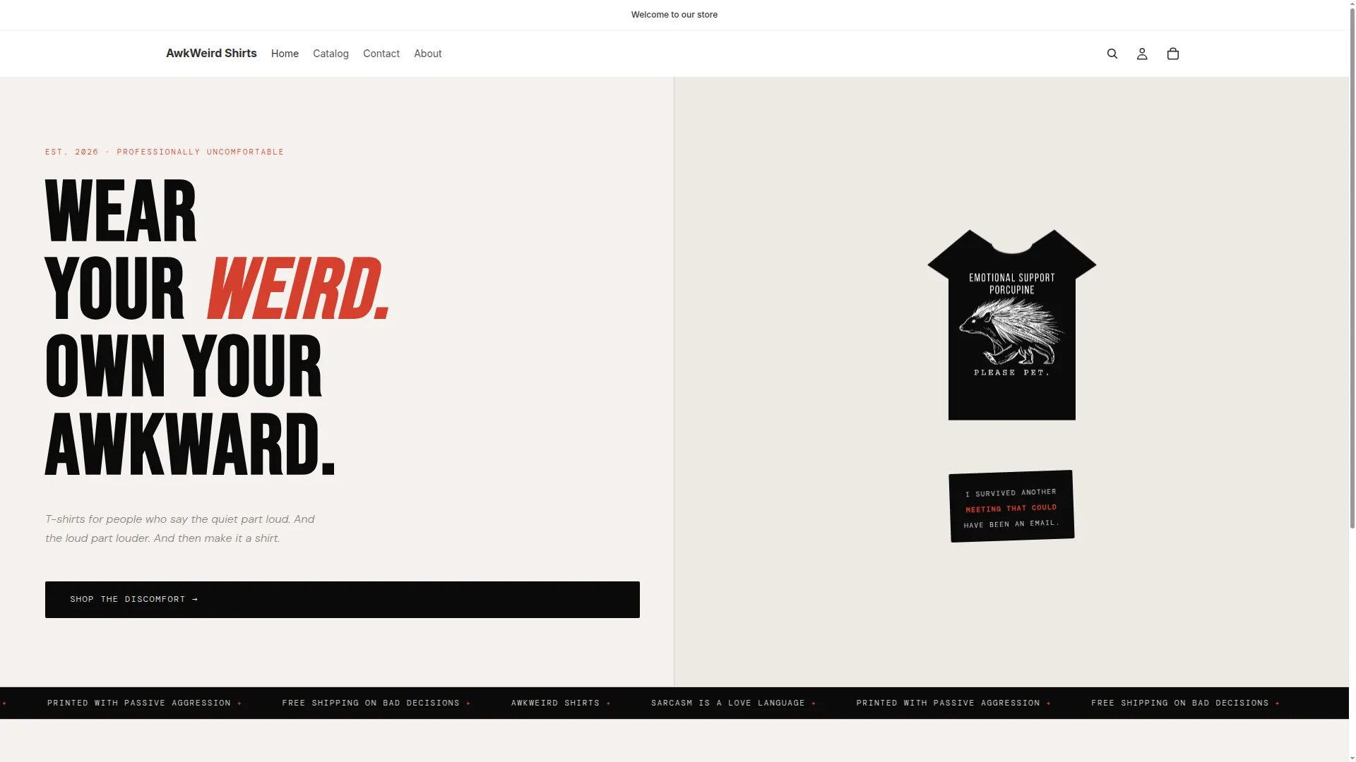 Awkweirdshirts.com