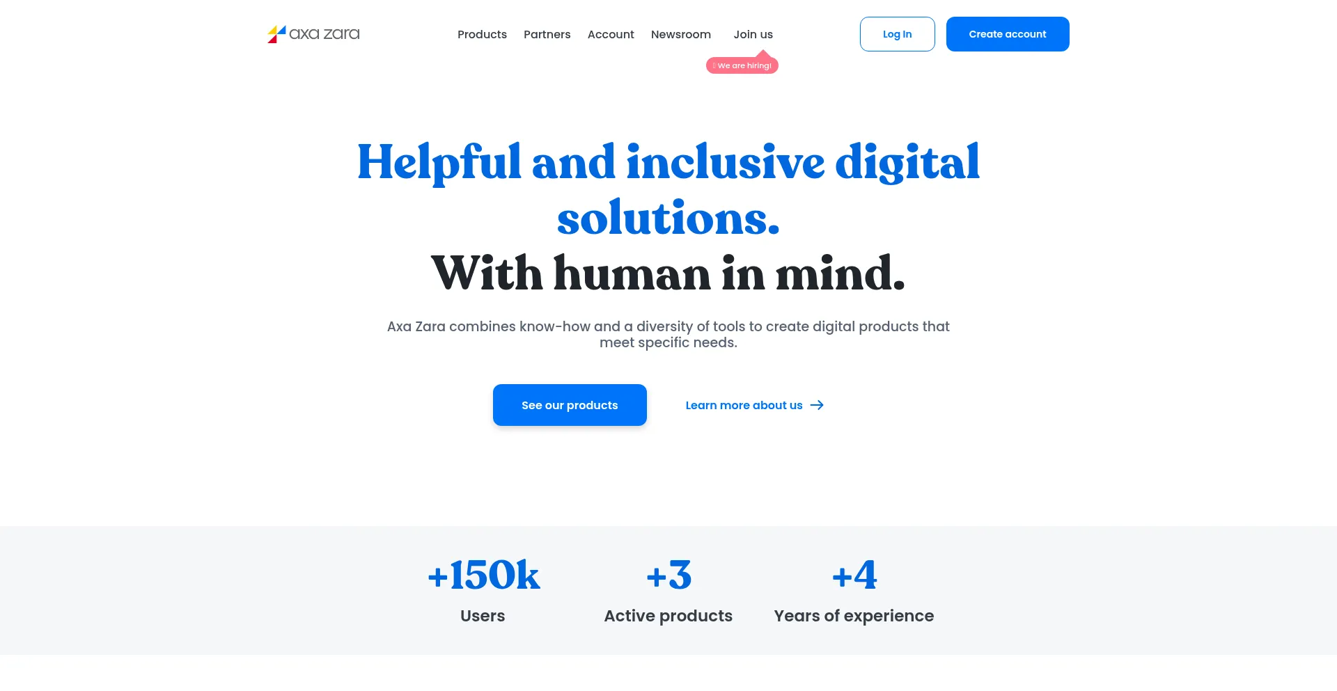 Website screenshot of Axazara.com
