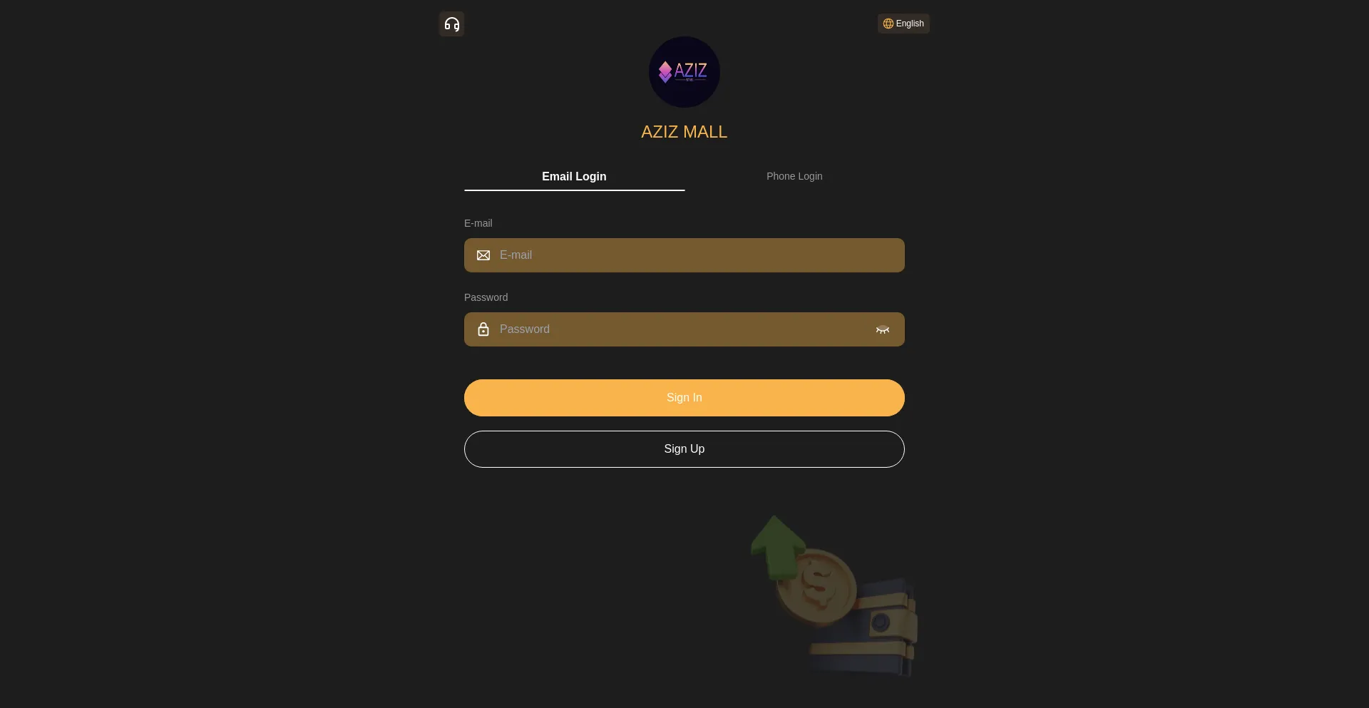 Website screenshot of Azizmall.shop